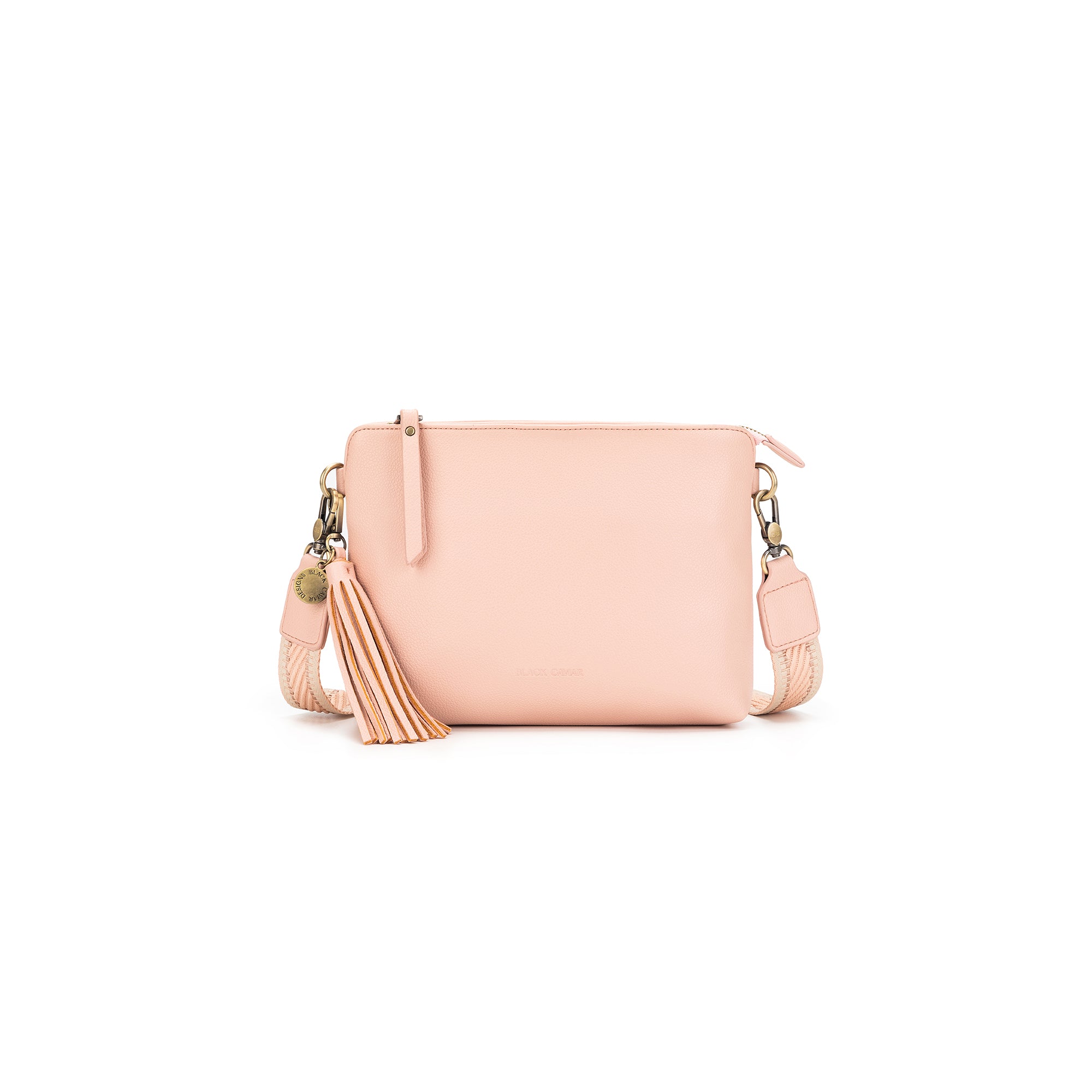 Maggie Pink 3 Compartment Crossbody Bag