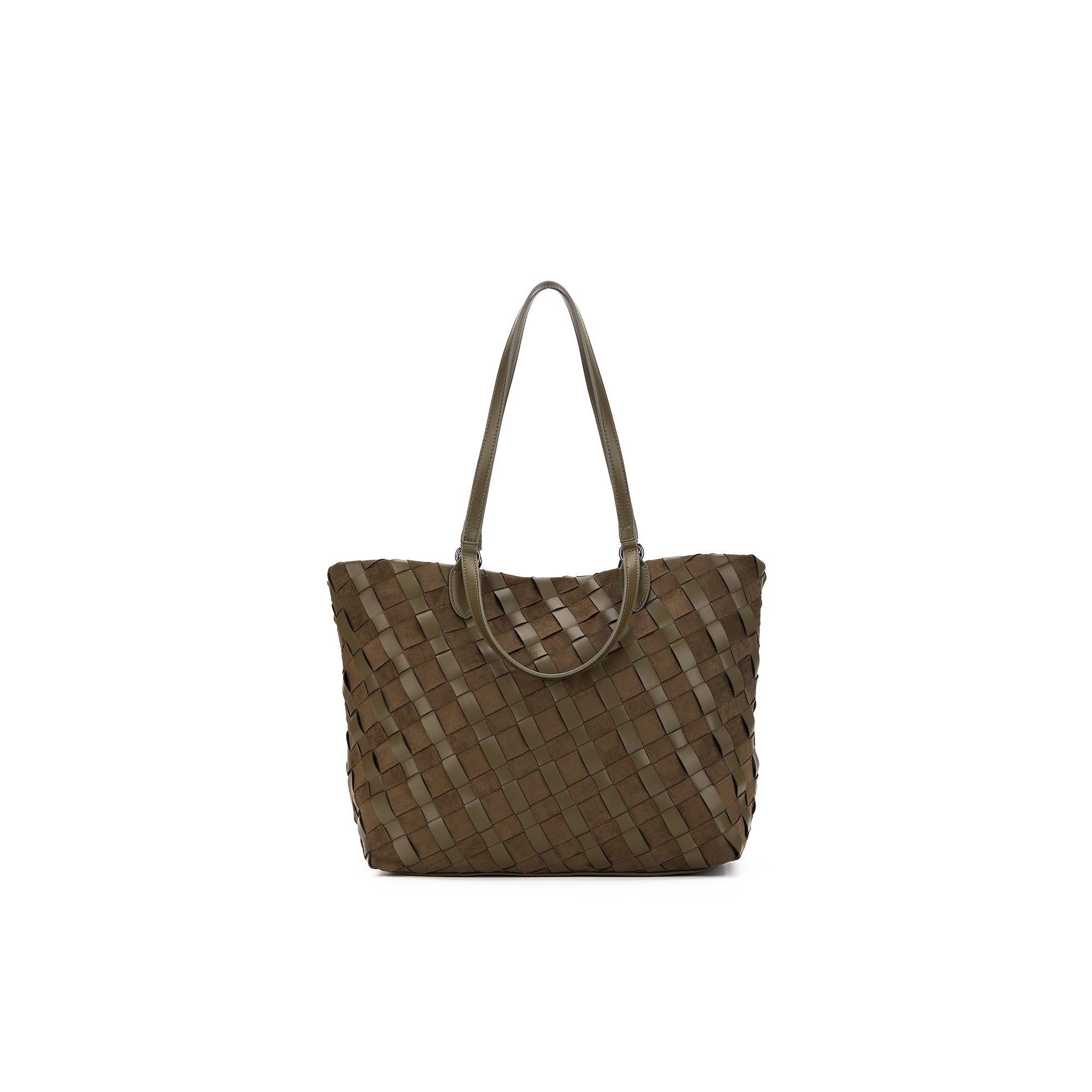 Lexington Olive 3 Piece Woven Handbag Tote