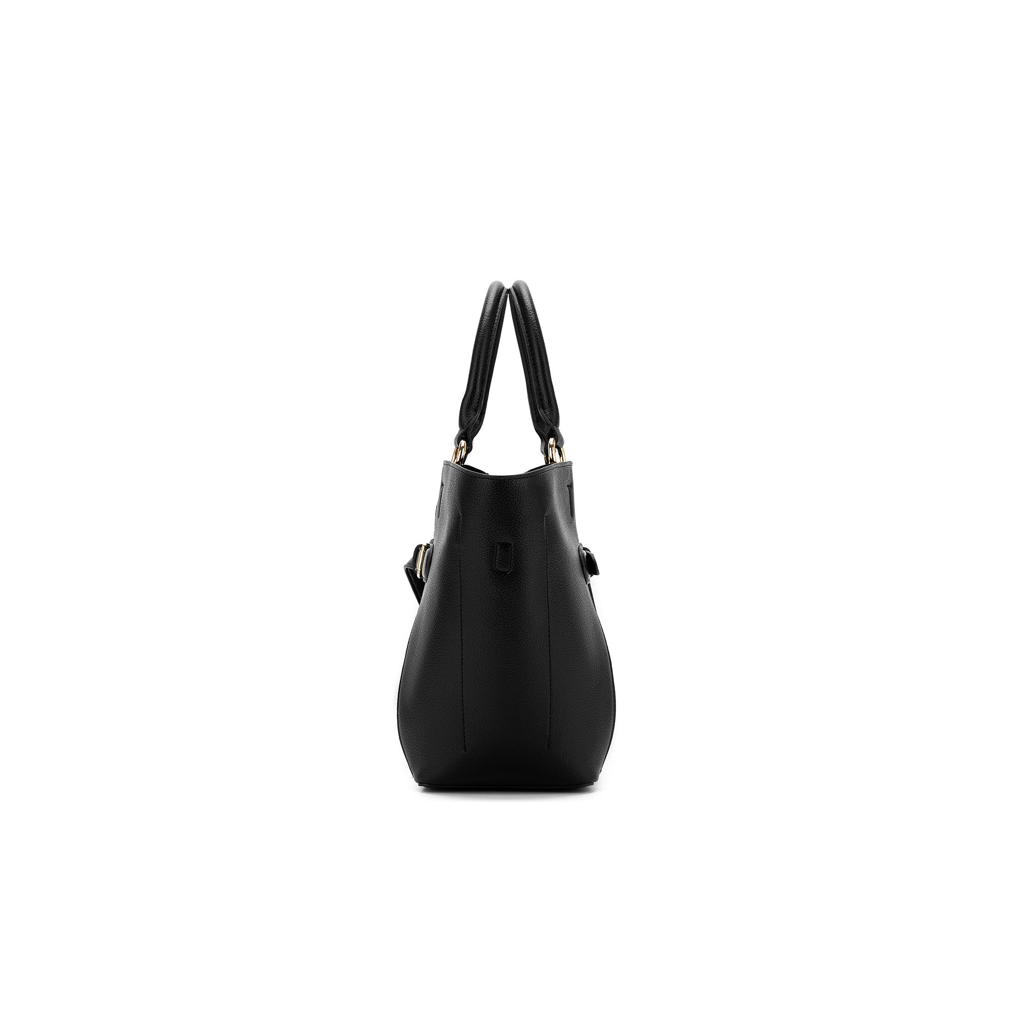 Clementine Black 2 Piece Handbag Tote