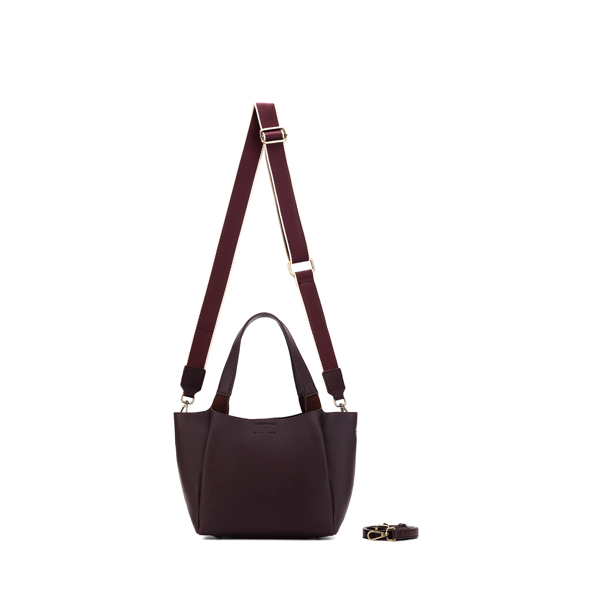 Mini Evelyn Aubergine 3 Piece Hobo Tote