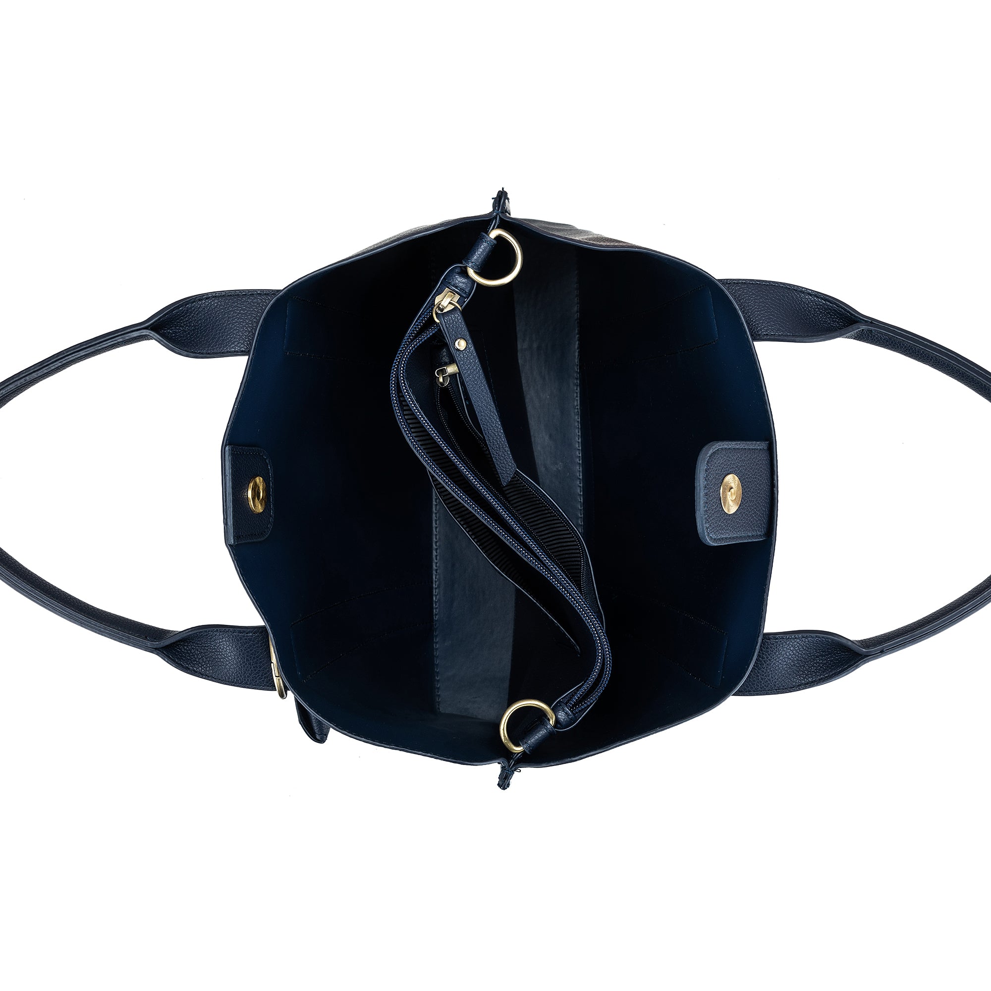 Margaux Deep Navy 2 Piece Laptop Top Handle Bag