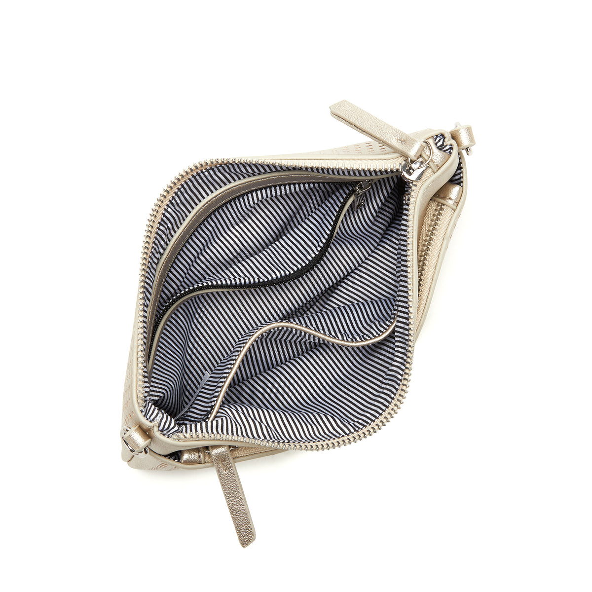 Milla Gold Vegan Leather Crossbody & Clutch Bag
