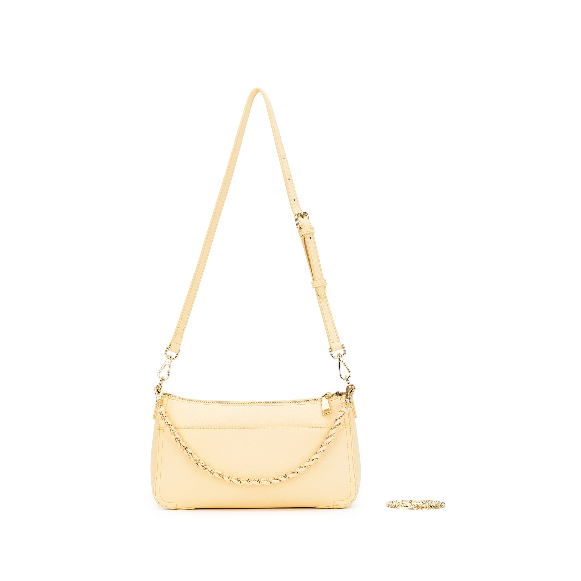 Eloise Yellow Chiffon Crossbody Bag