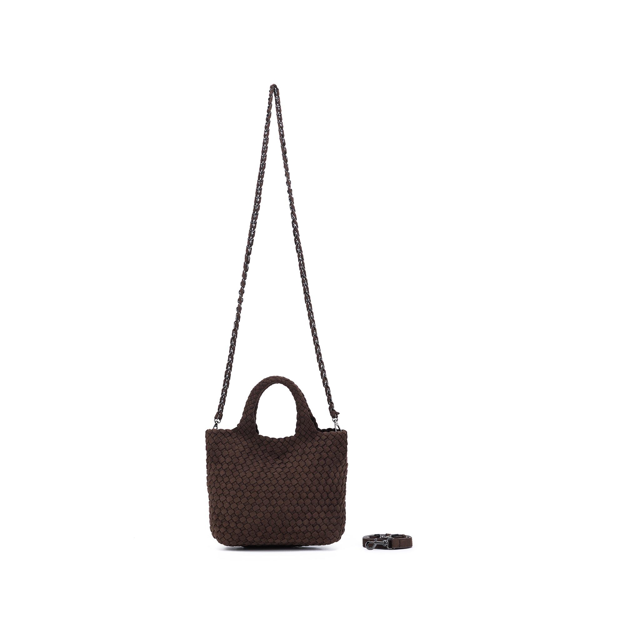 Cherie Chocolate 2 Piece Suede Mini Handbag