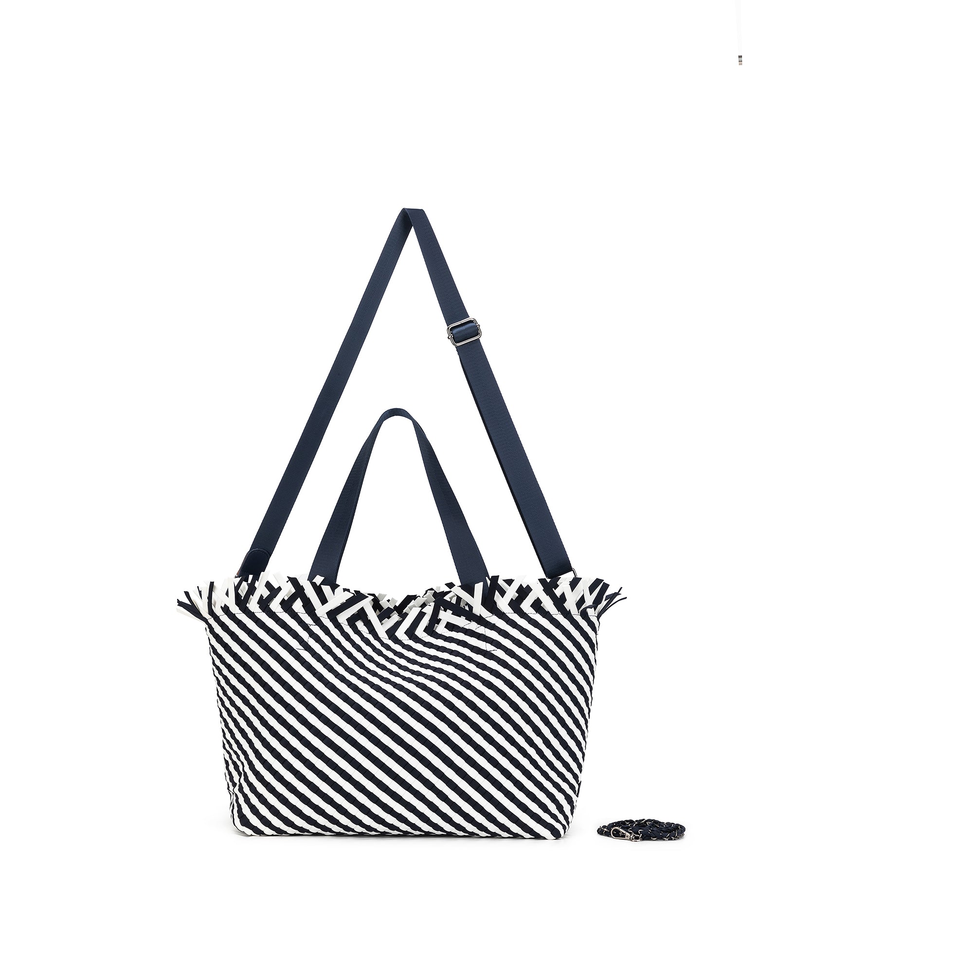 Bahama Navy Large 2 Piece Woven Tote