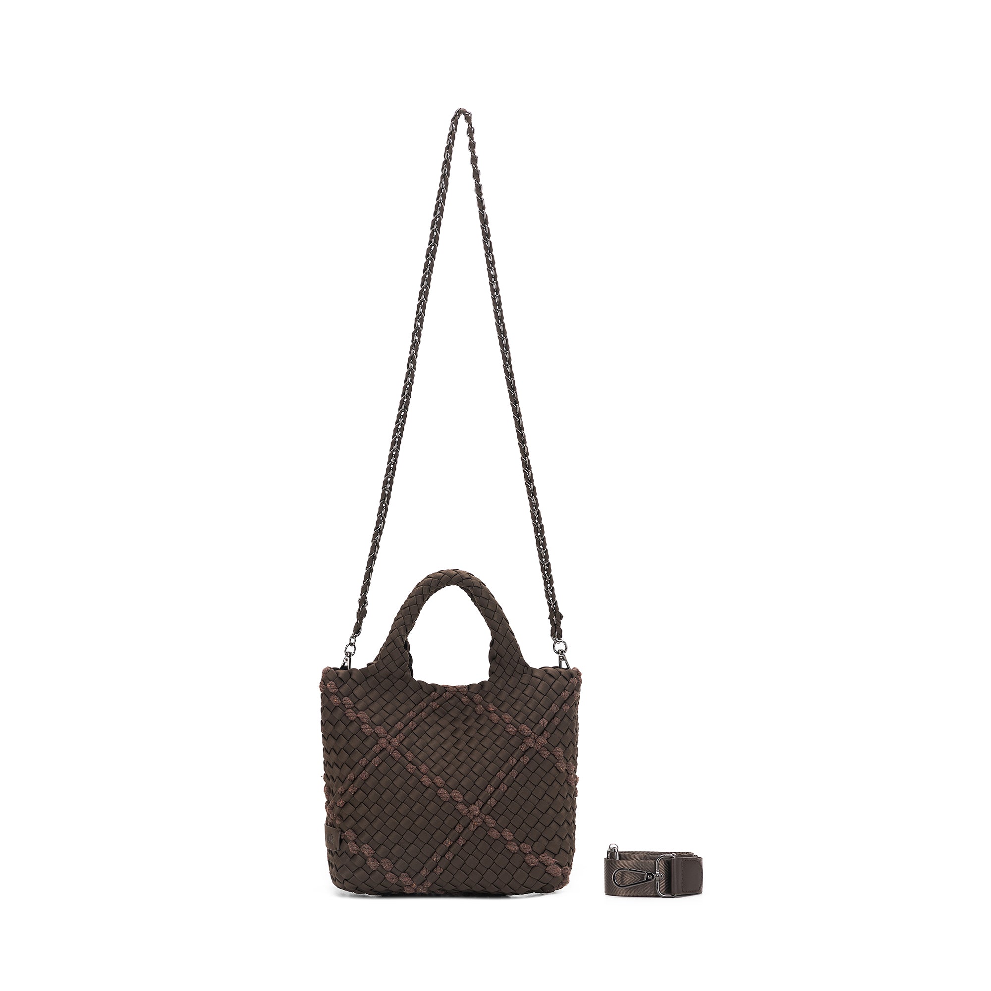 Panarea Chocolate Woven Neoprene Mini Tote