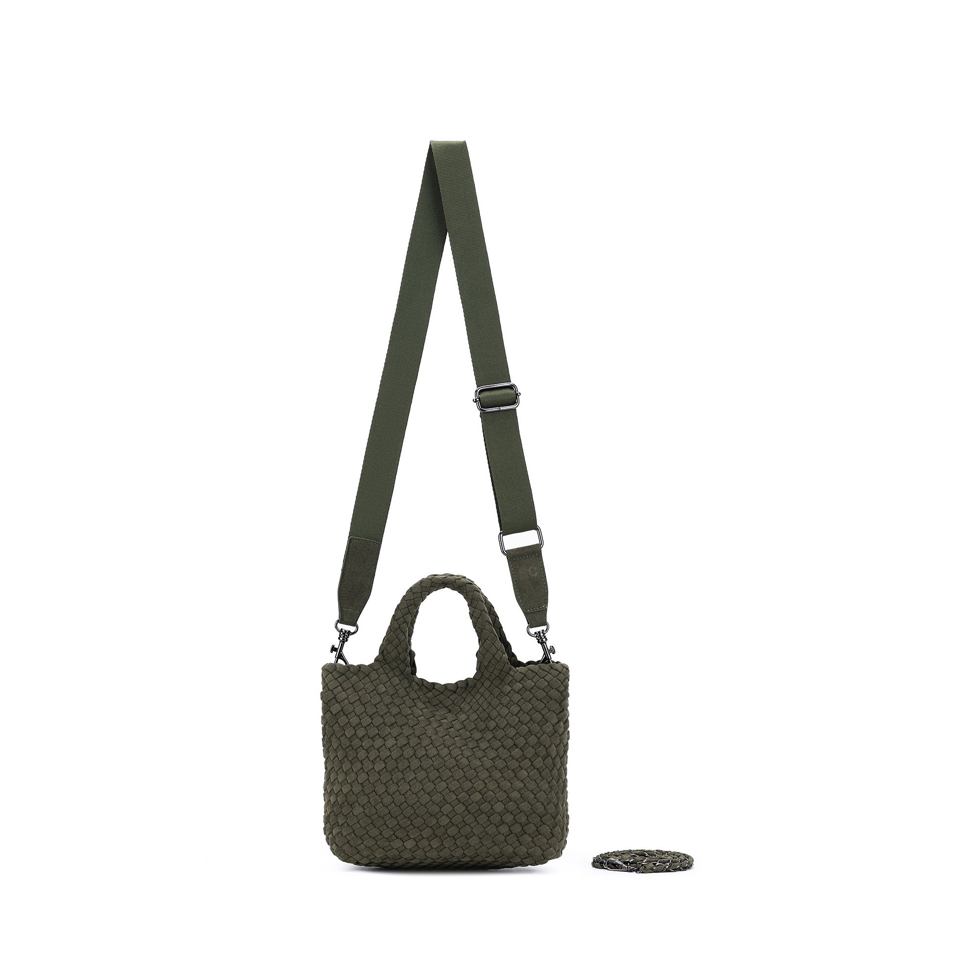 Cherie Dark Olive 2 Piece Suede Mini Handbag