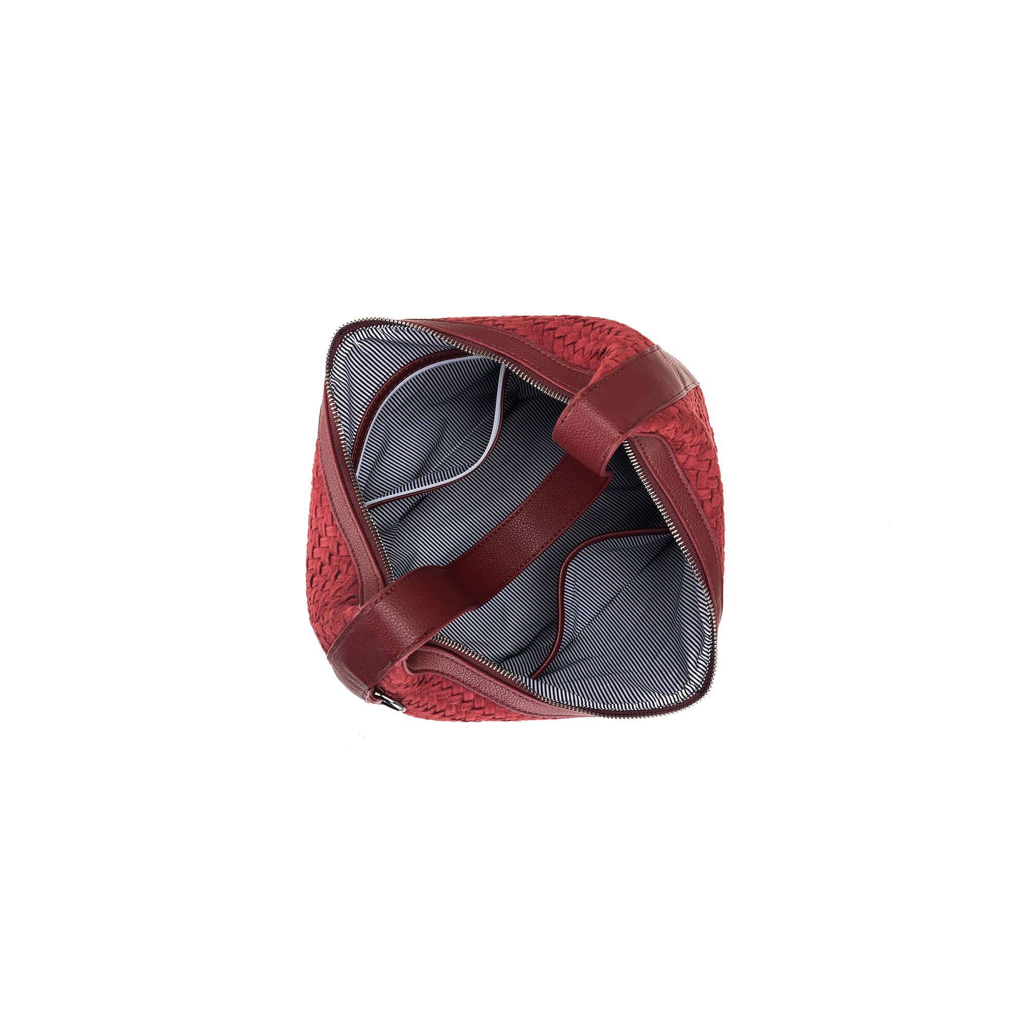 Bessette 2 Piece Burgandy Woven Suedette