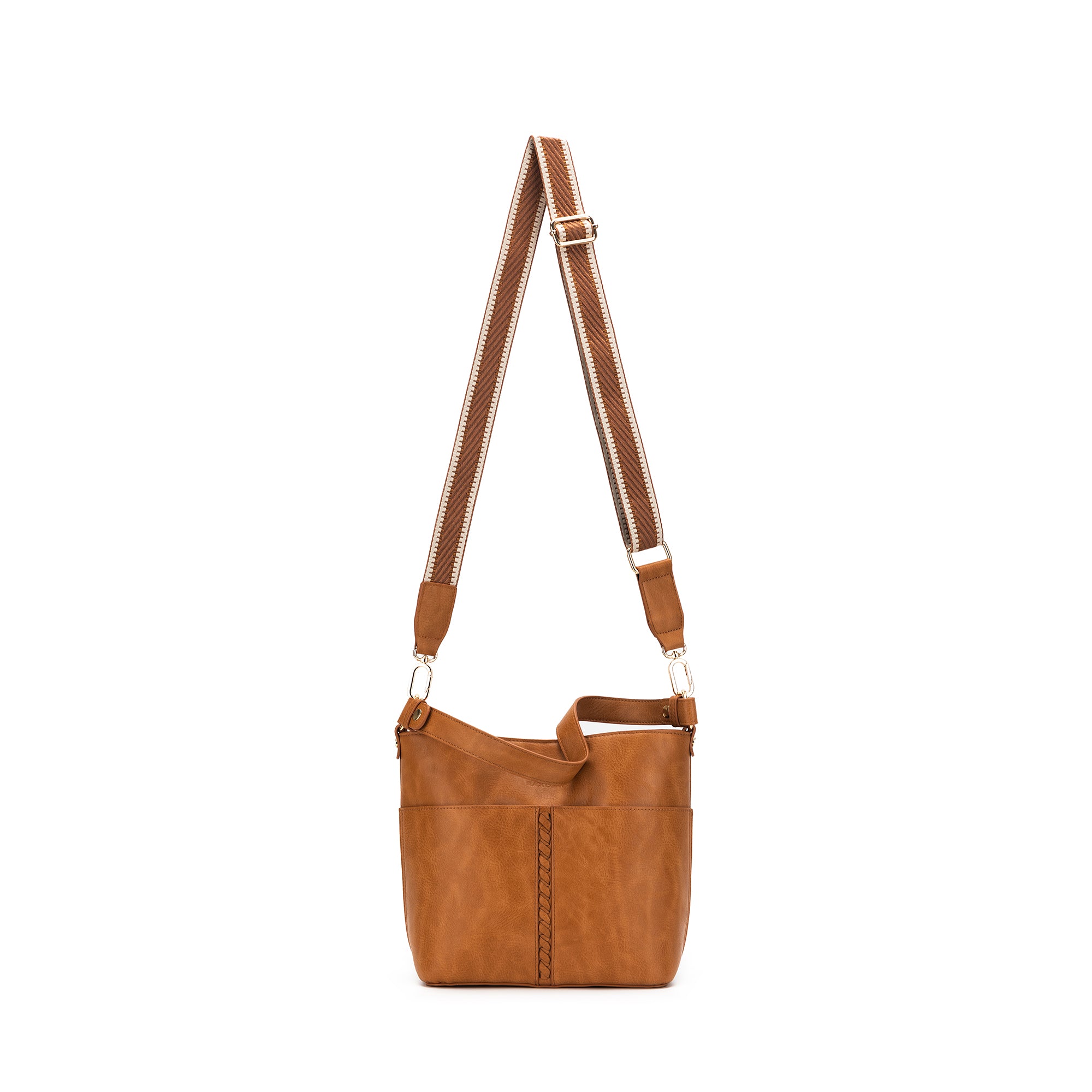 Melody Tan 2 Piece Shoulder Crossbody Bag
