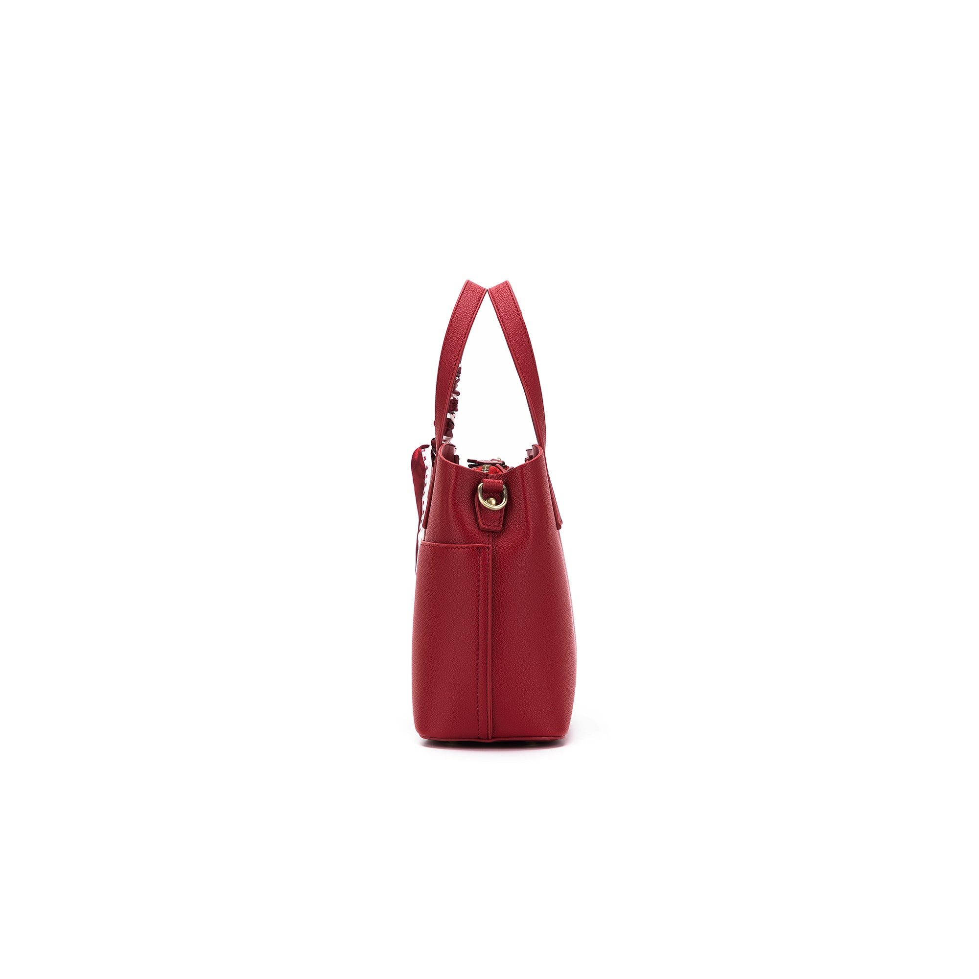 Amelie Deep Red 2 Piece Top Handle Bag