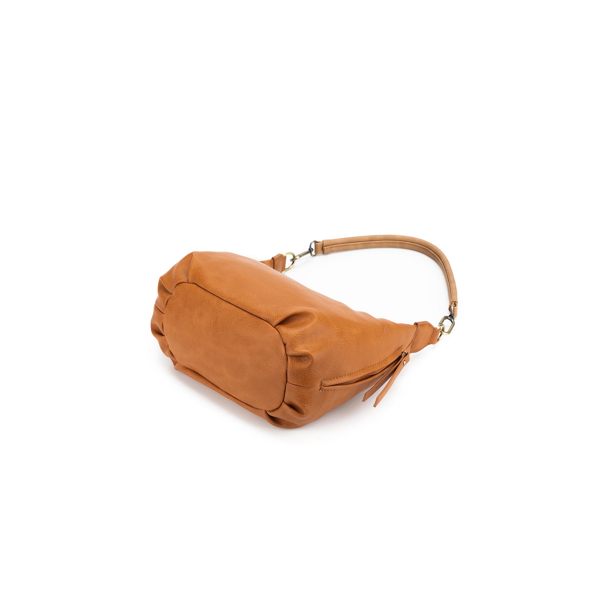 Carey Tan Vegan Leather Crossbody Bag