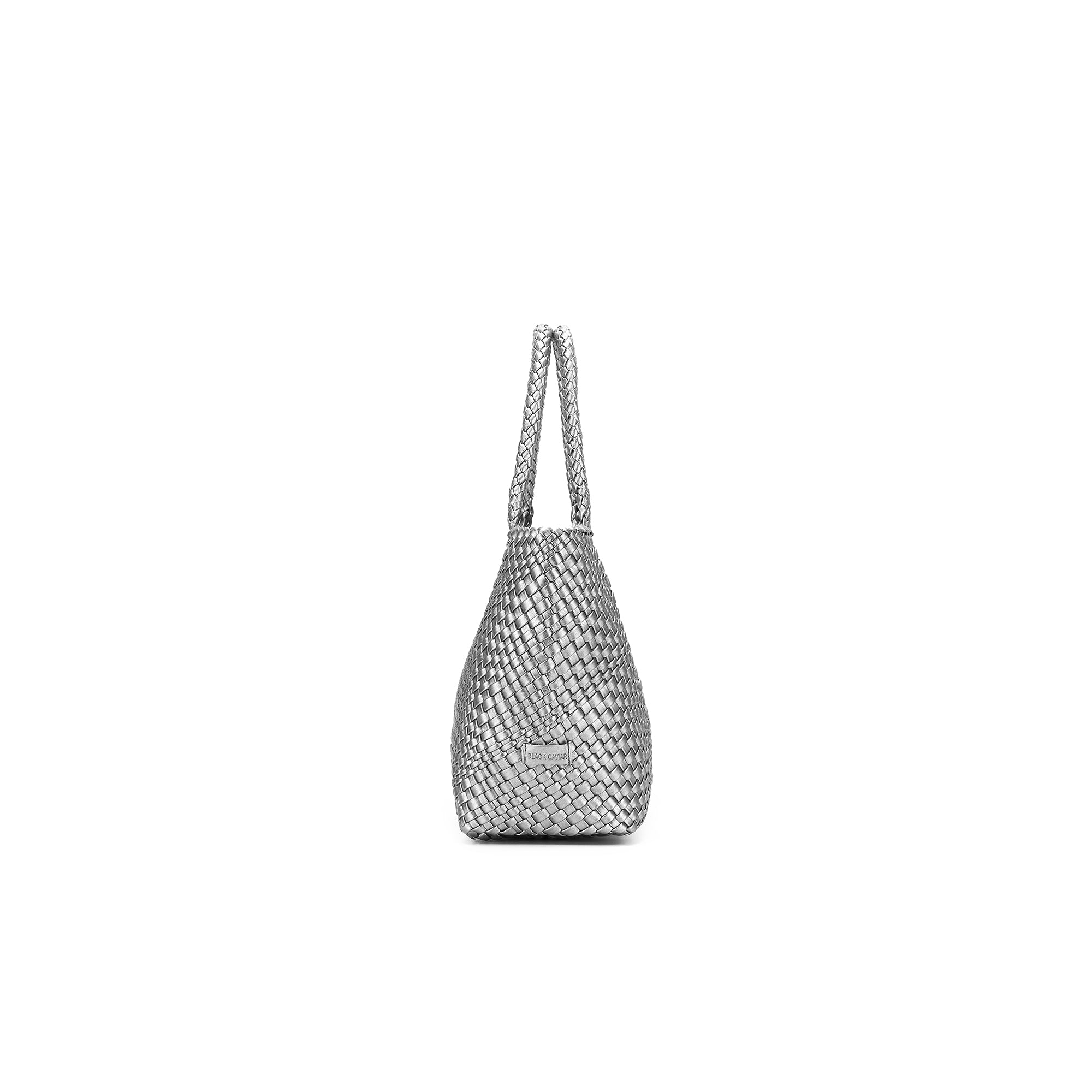 St Moritz Pewter 2 Piece Woven Handbag