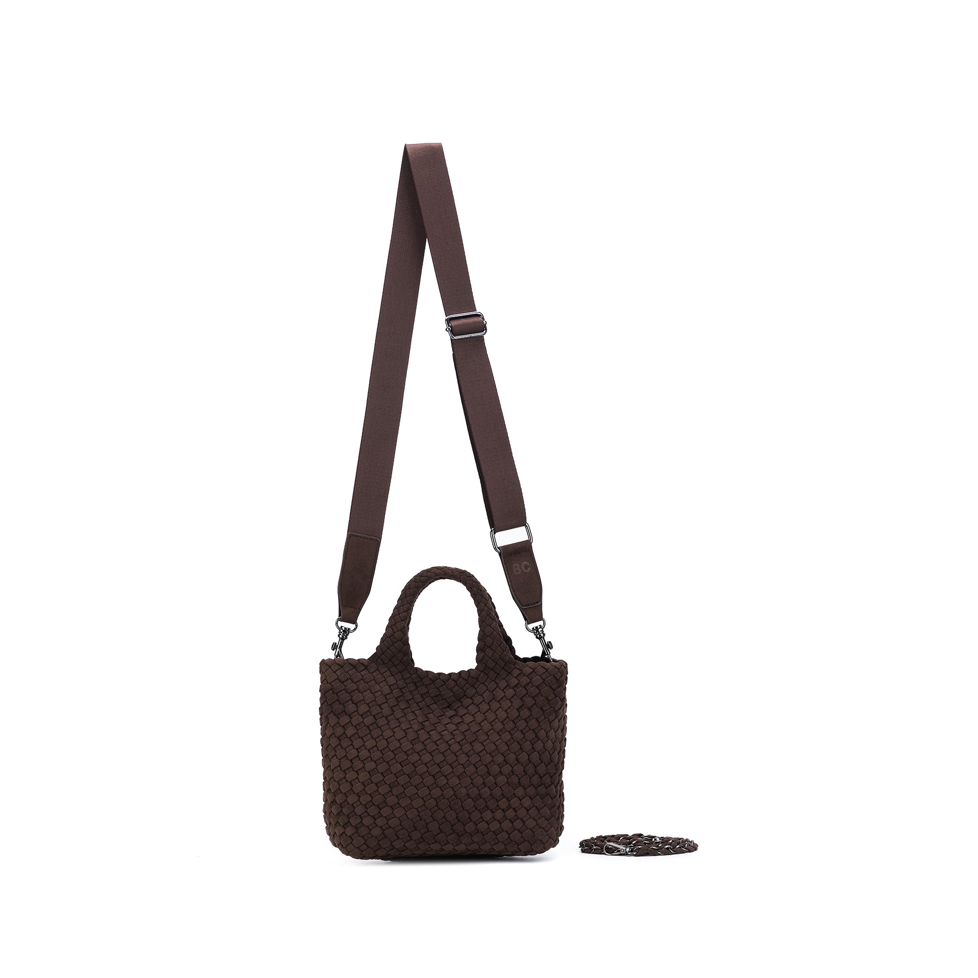 Cherie Chocolate 2 Piece Suede Mini Handbag