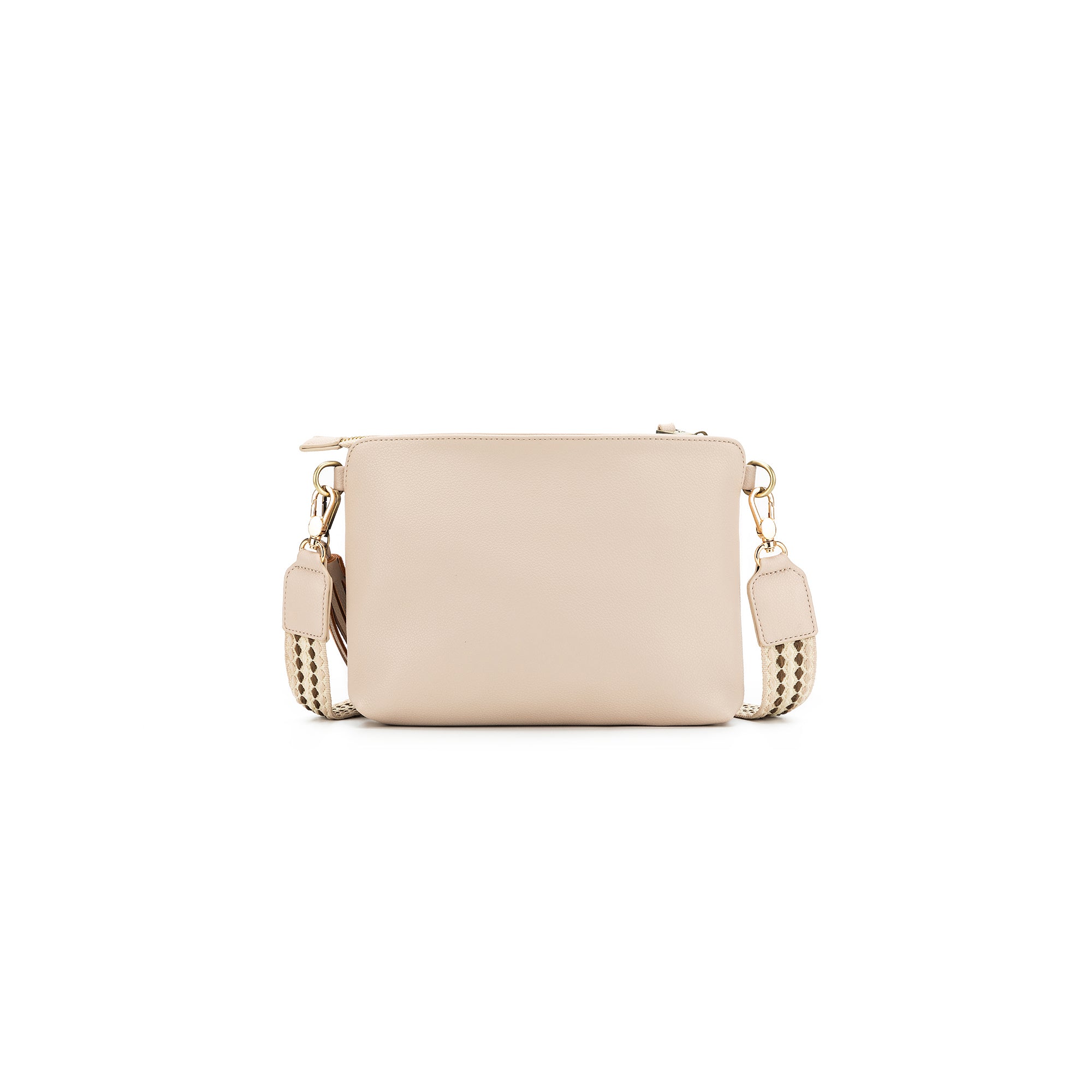 Maggie Oatmeal 3 Compartment Crossbody Bag