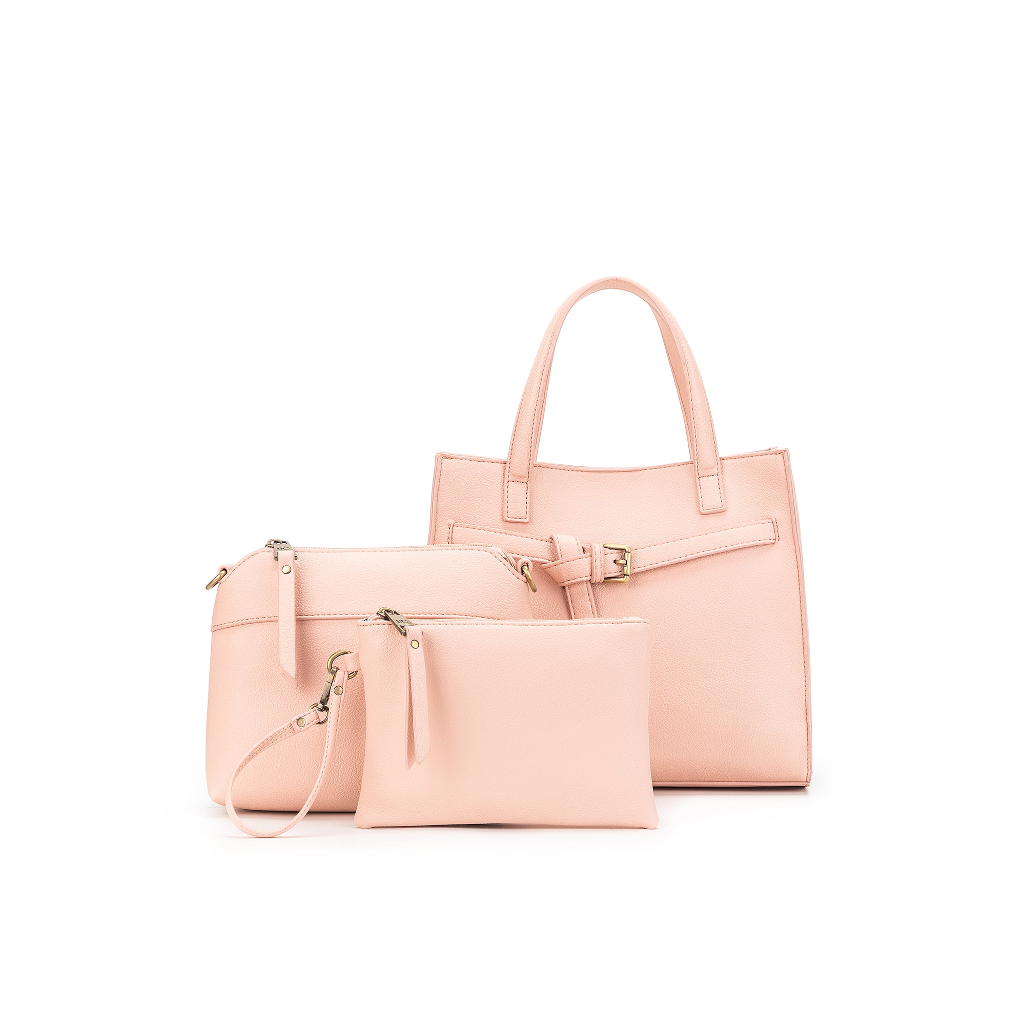 Kellye Pink 3 Piece Handbag