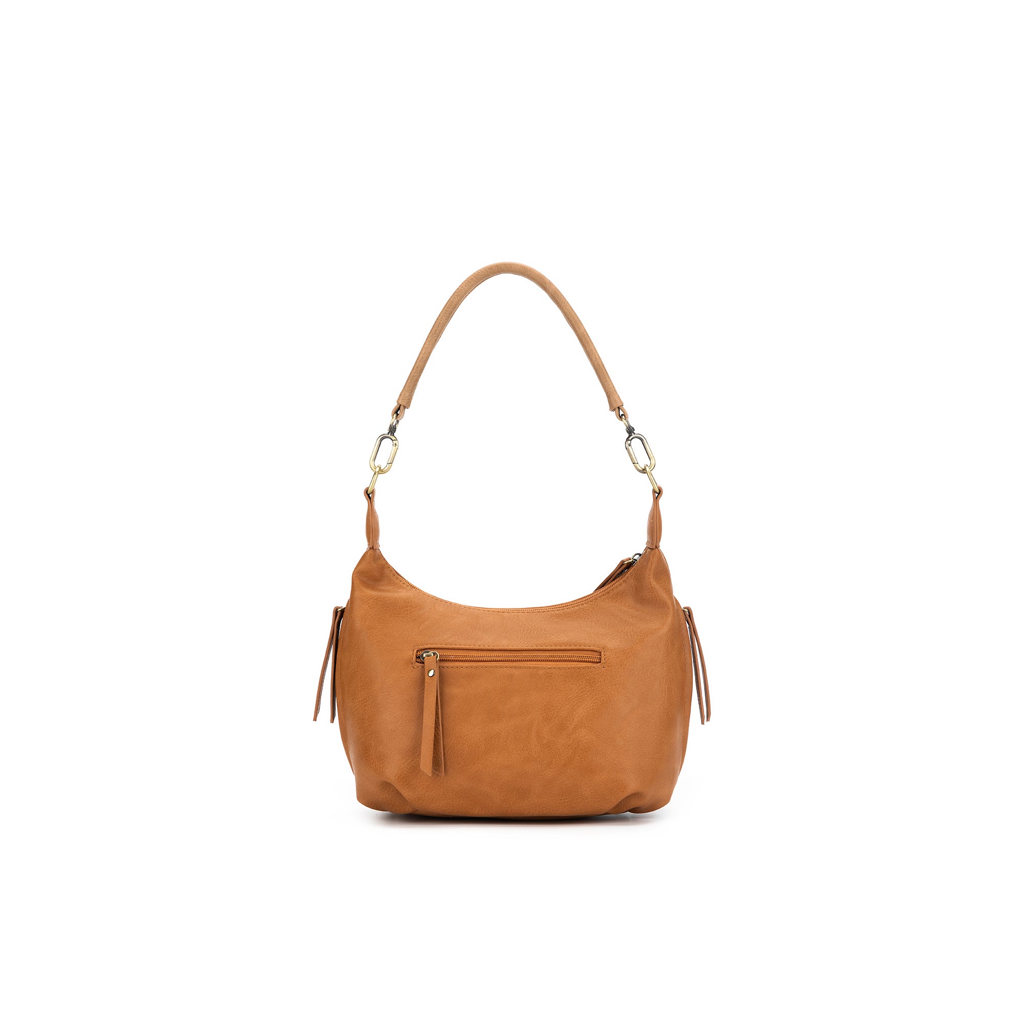 Carey Tan Vegan Leather Crossbody Bag