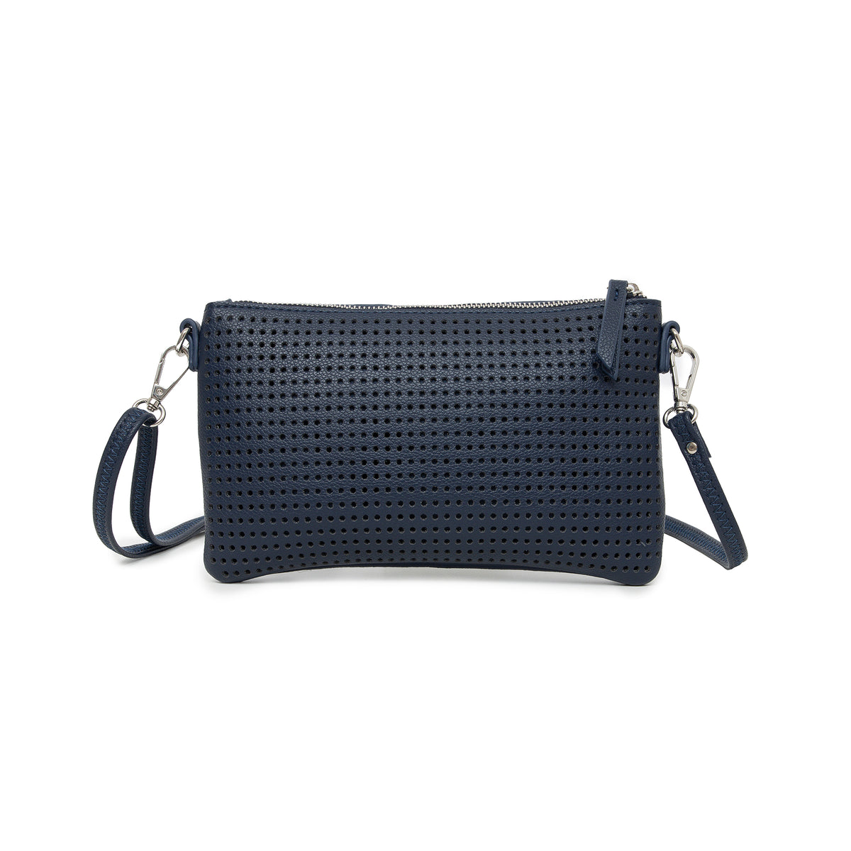Milla Deep Navy Vegan Leather Crossbody & Clutch Bag
