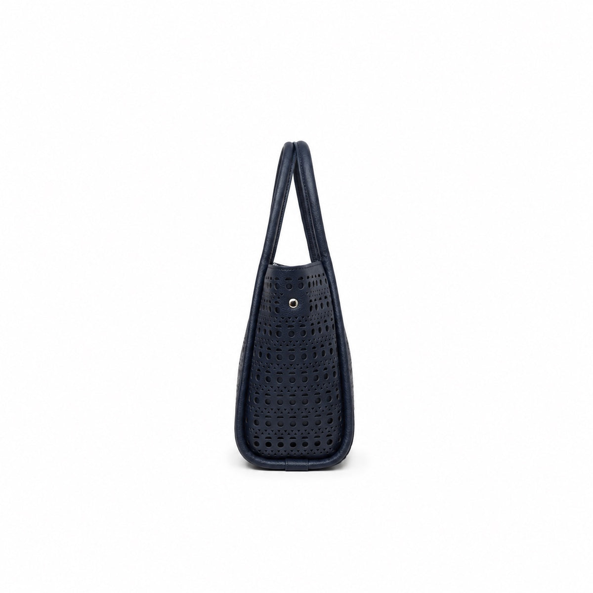 Isabel Navy 3 Piece Perforated Handbag