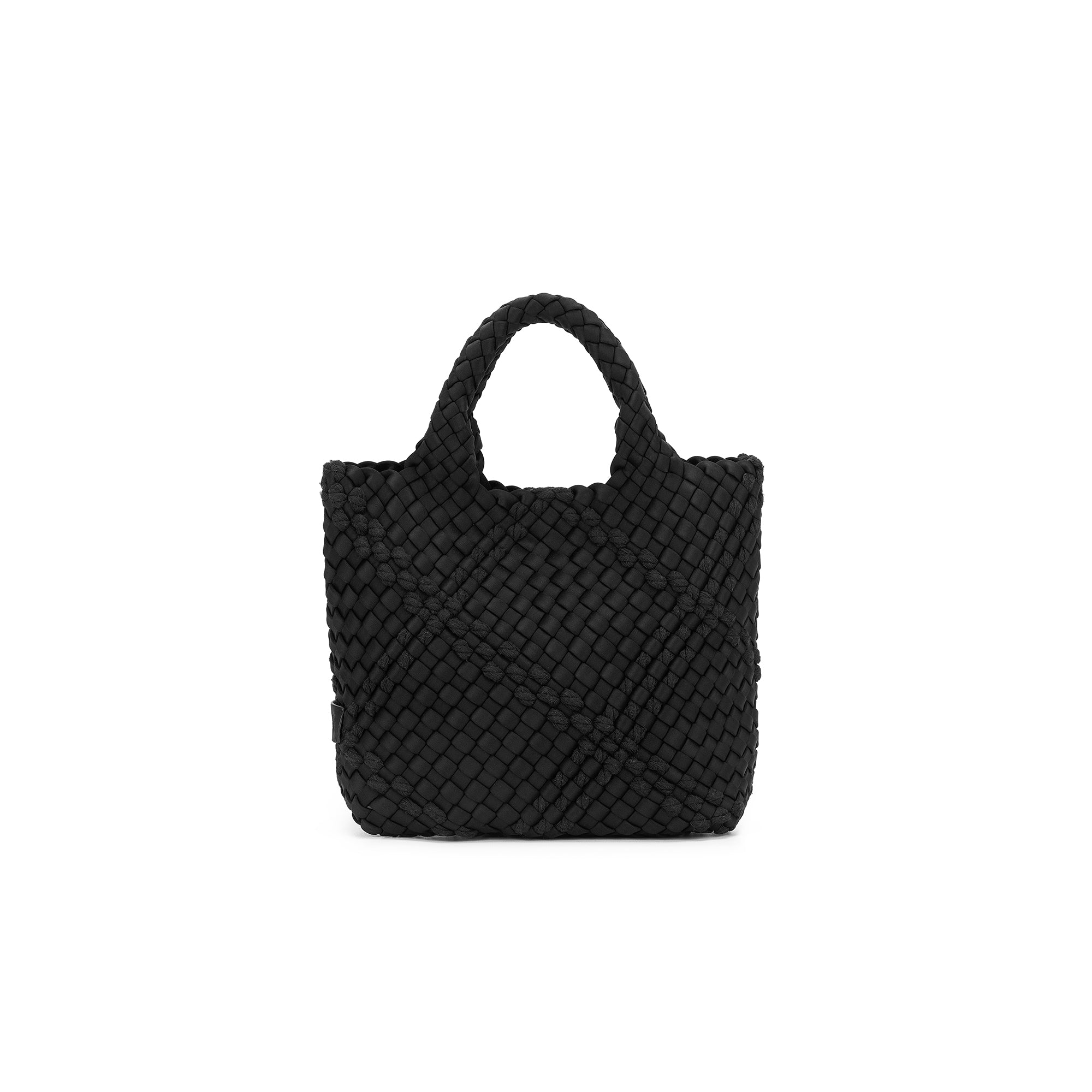 Panarea Black Woven Neoprene Mini Tote