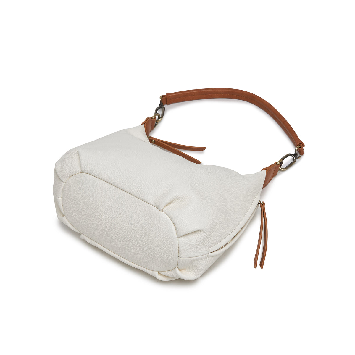 Carey White & Tan Crossbody Bag