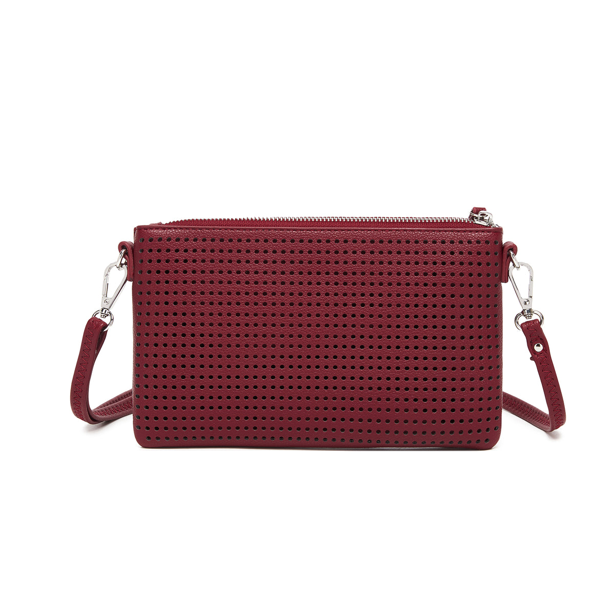 Milla Red Vegan Leather Crossbody & Clutch Bag