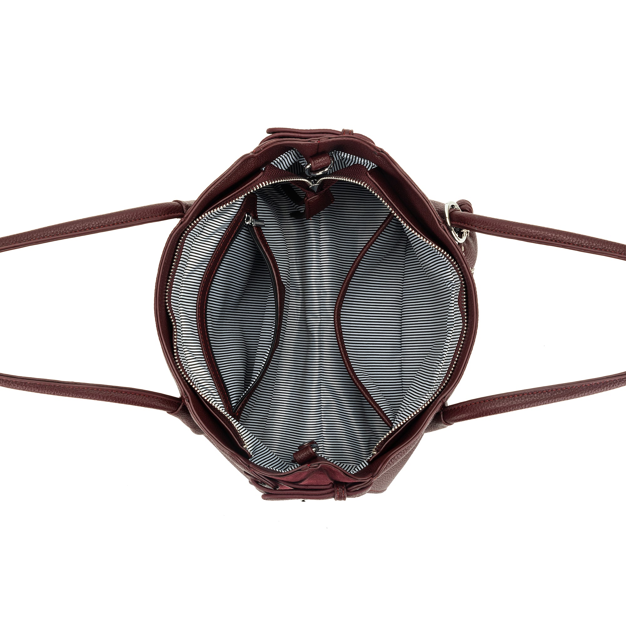 Alexandra Burgundy 3 Piece Handbag