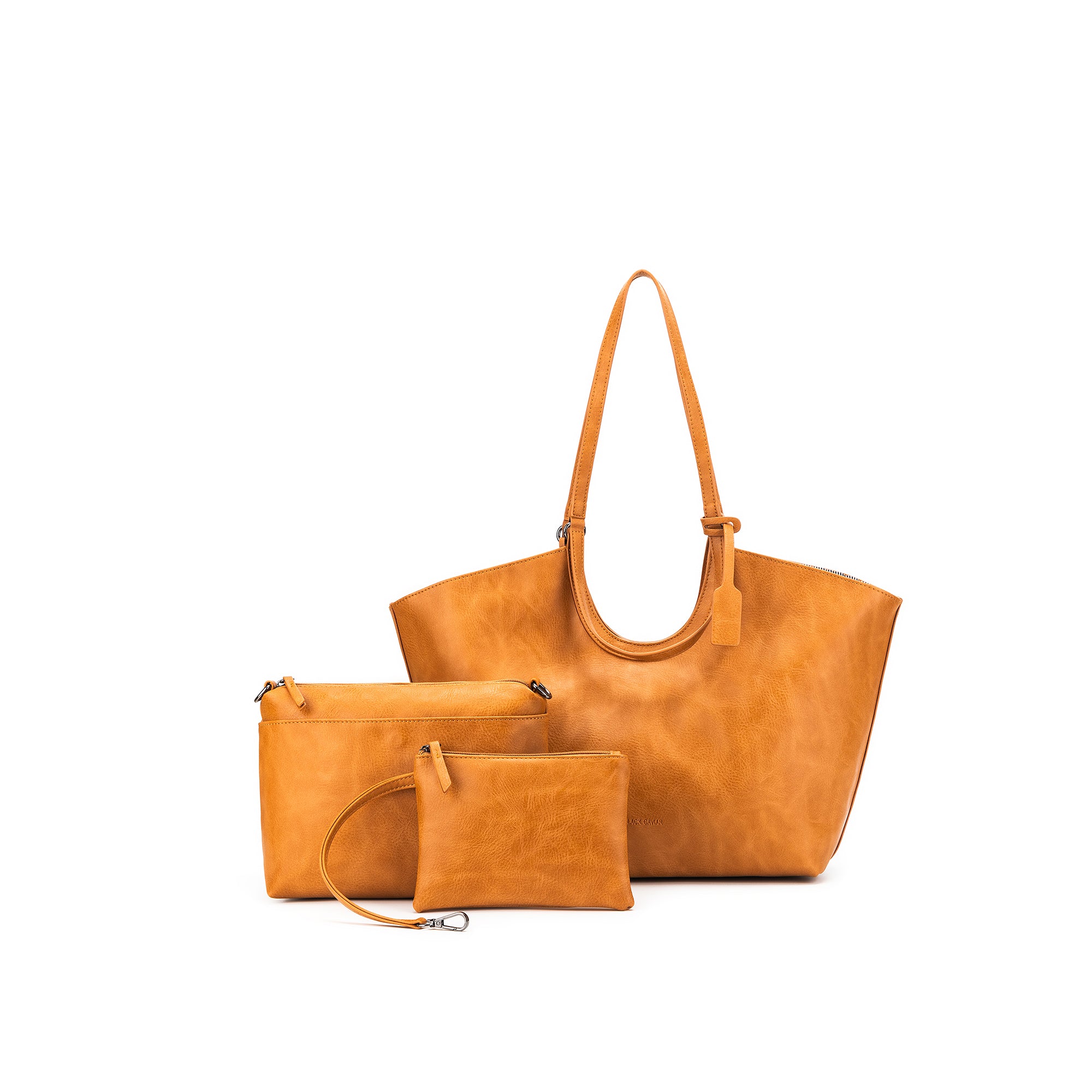 Cielo Tan 3 Piece Handbag Tote