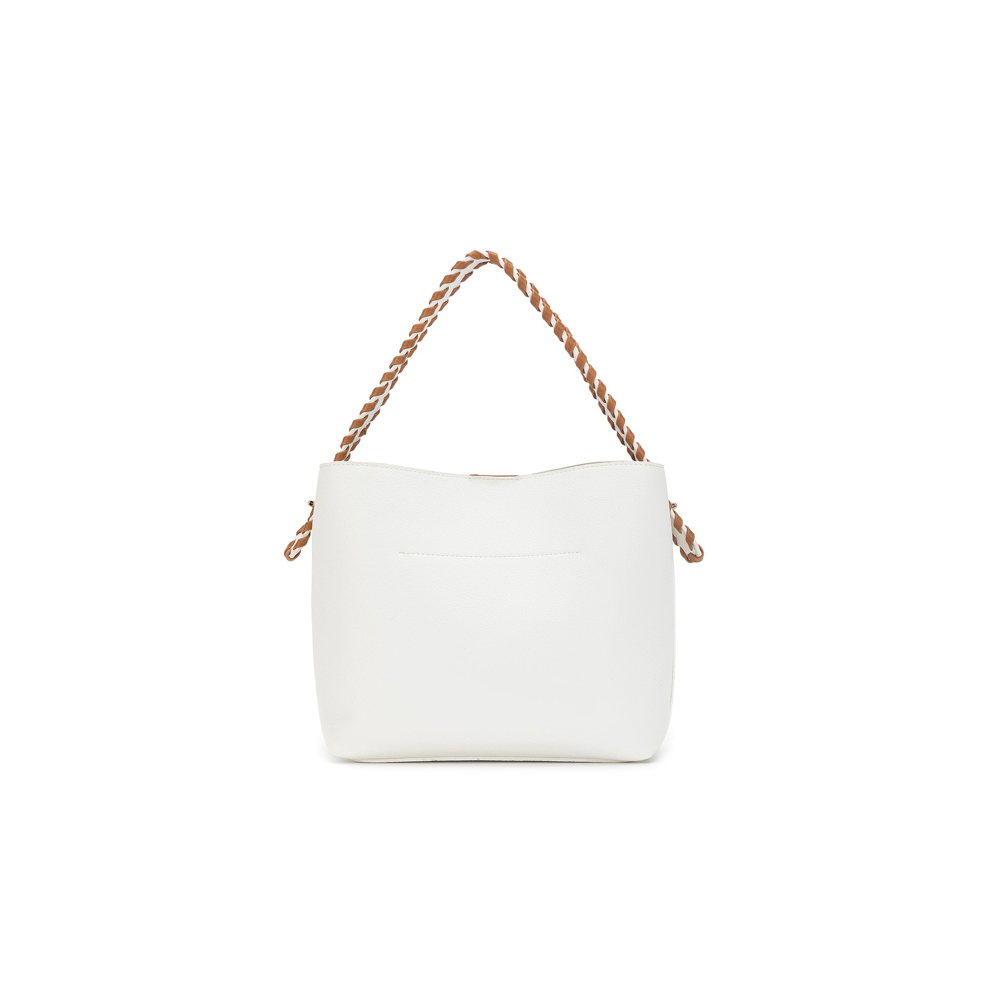Capella White & Tan 3 Compartment Shoulder / Crossbody Bag