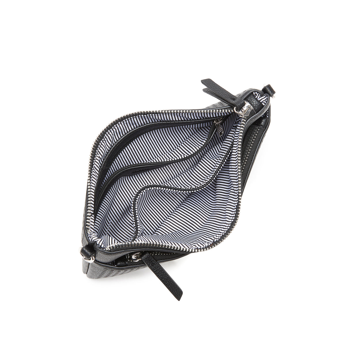 Milla Black Vegan Leather Crossbody & Clutch Bag