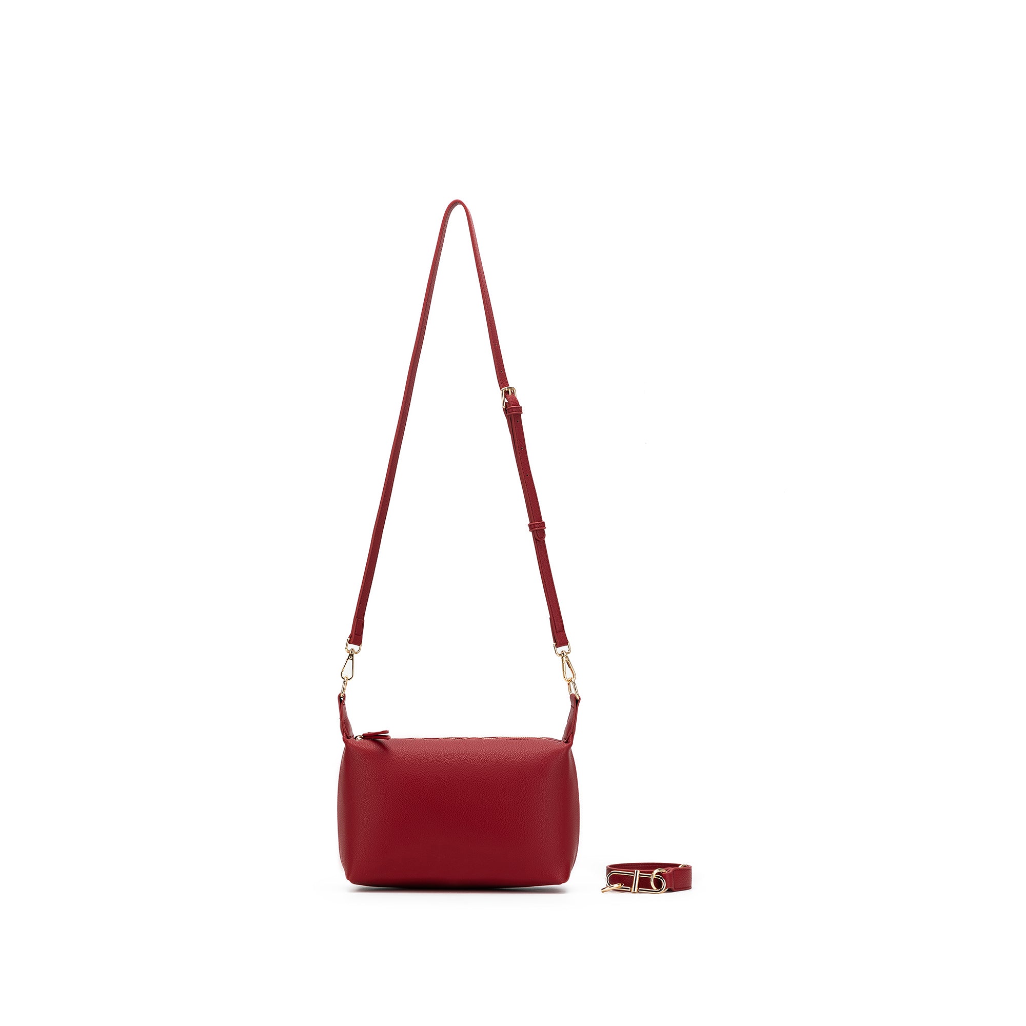 Elodie Deep Red Top Handle Crossbody Bag