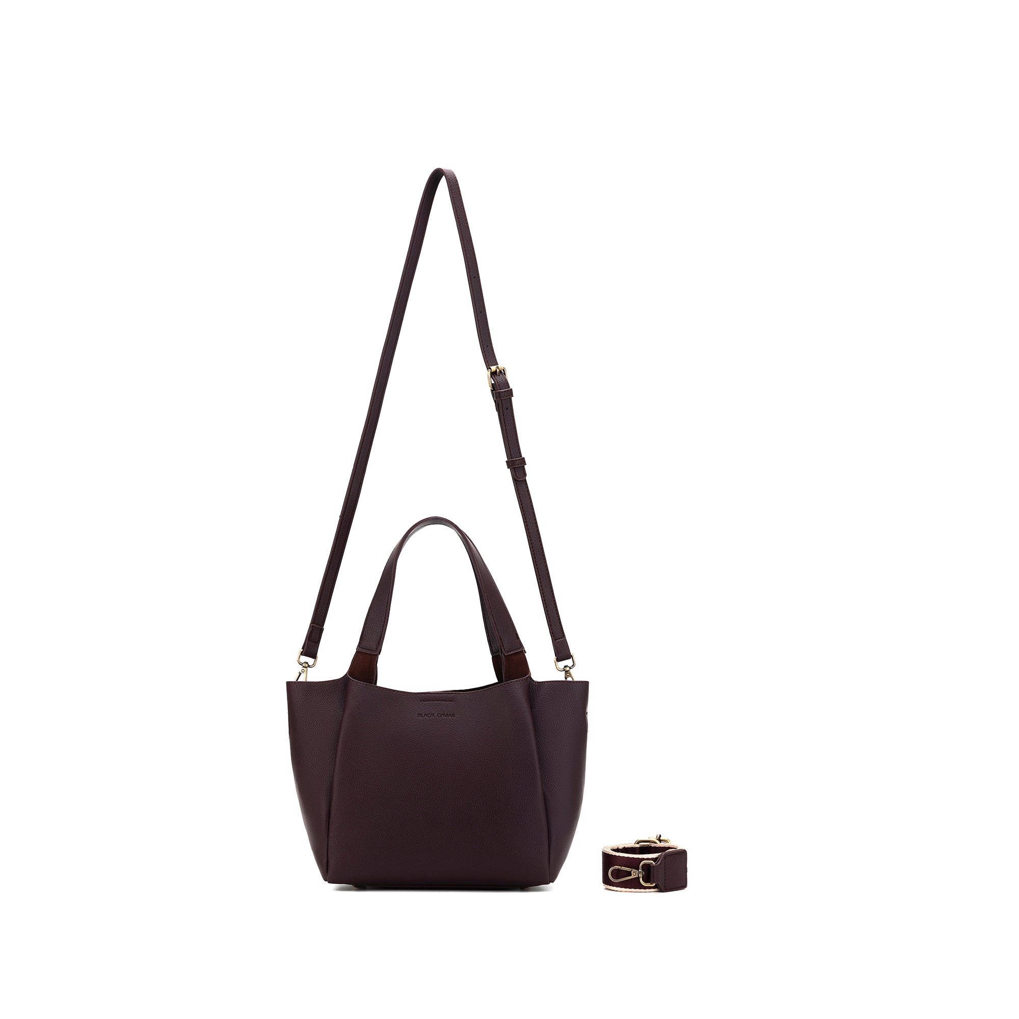 Mini Evelyn Aubergine 3 Piece Hobo Tote