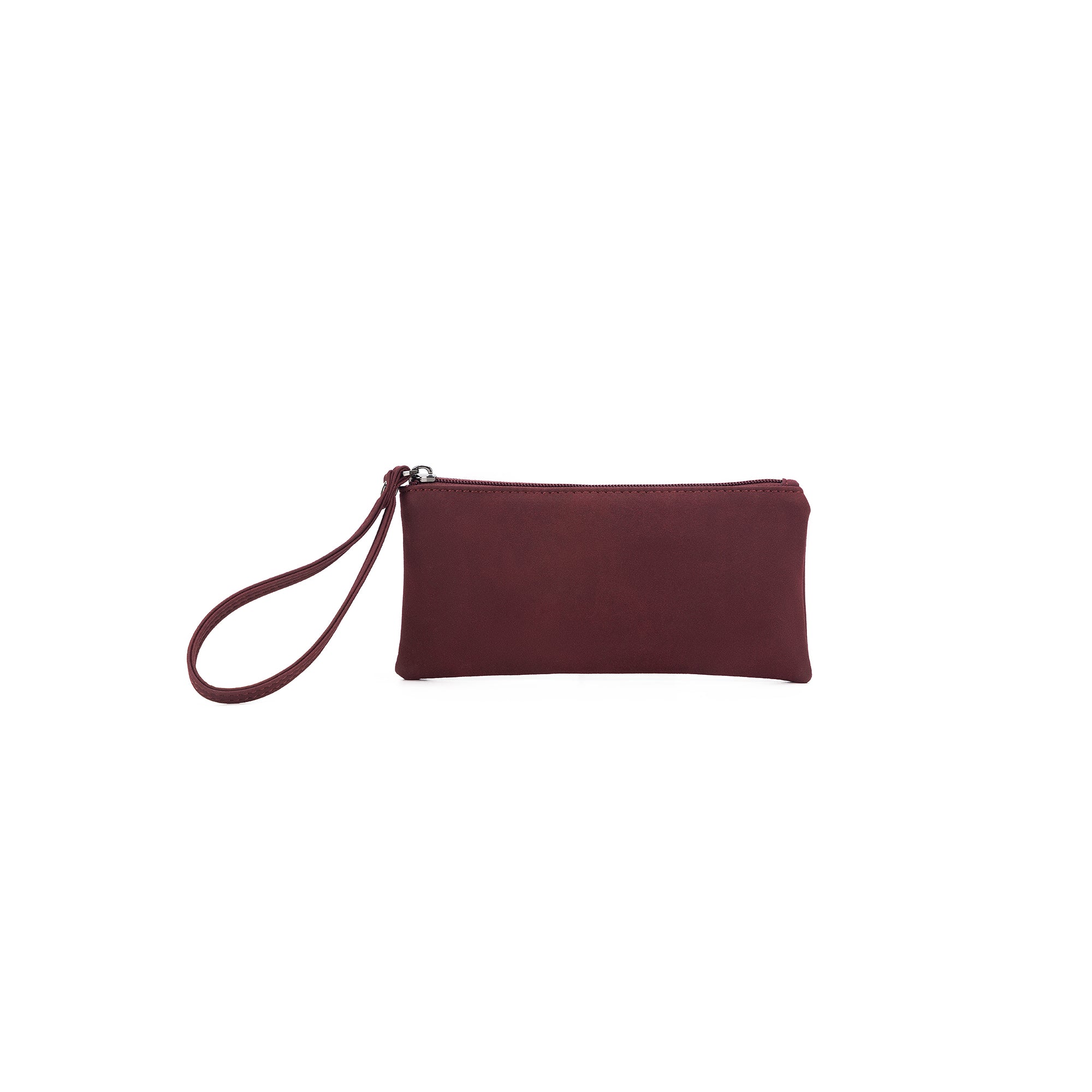 Nolita Burgundy 2 Piece Eastwest Handwoven Suedette Handbag