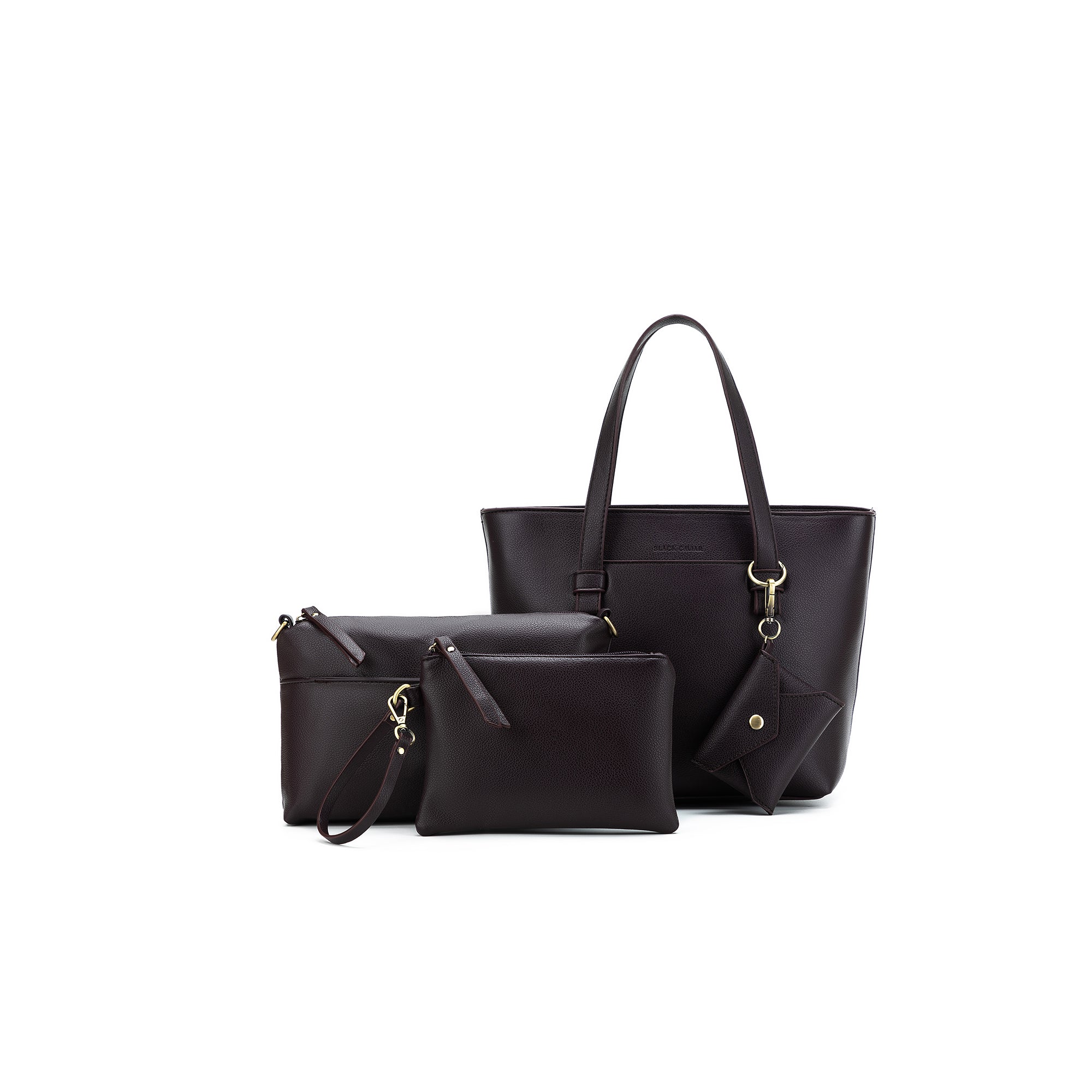 Antoinette Aubergine 3 Piece Handbag Set