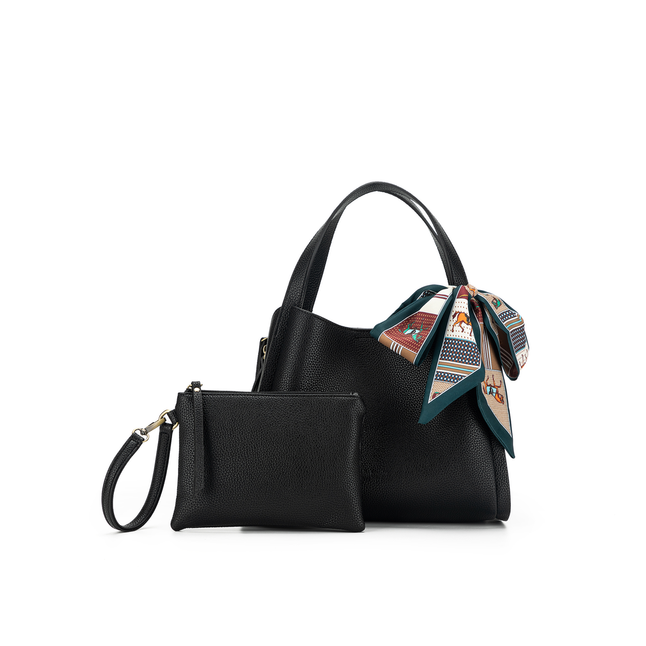 Astrid Black  2 Piece Handbag