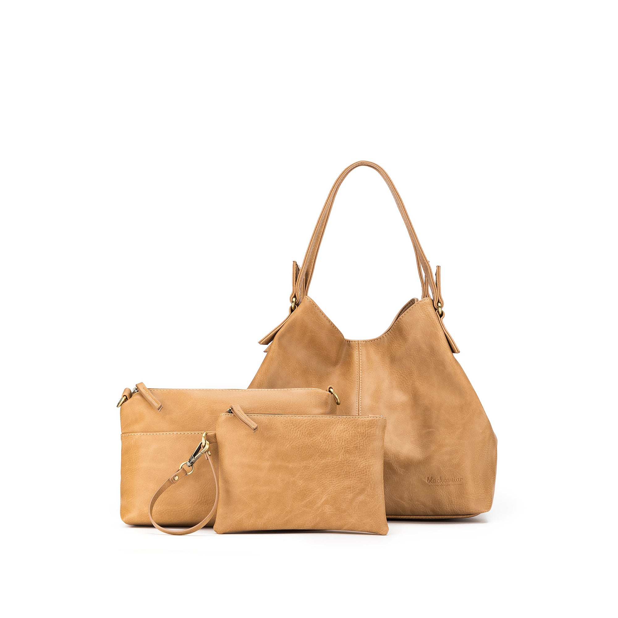 Lina Walnut 3 Piece Handbag Set