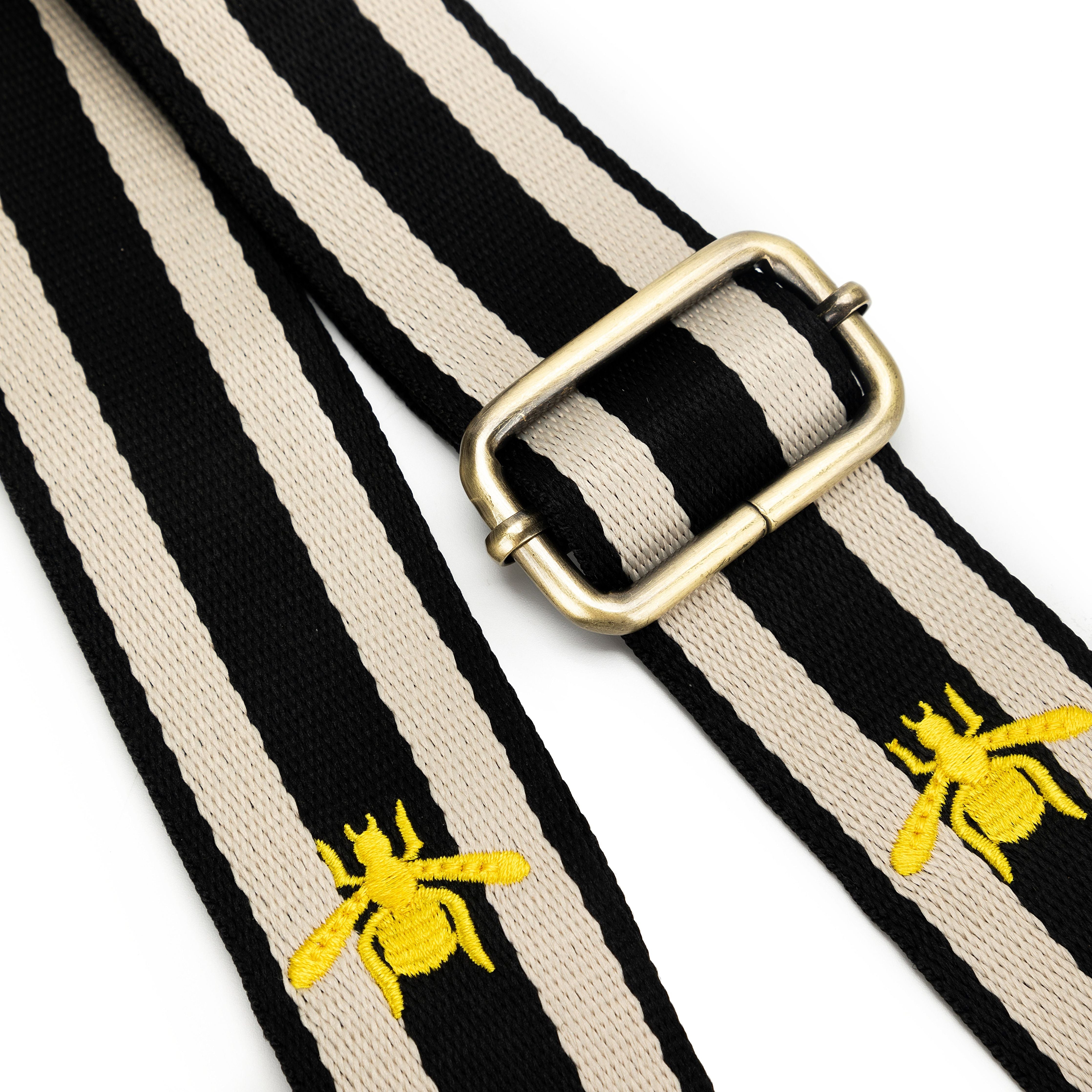 Bee Strap Long Black and White