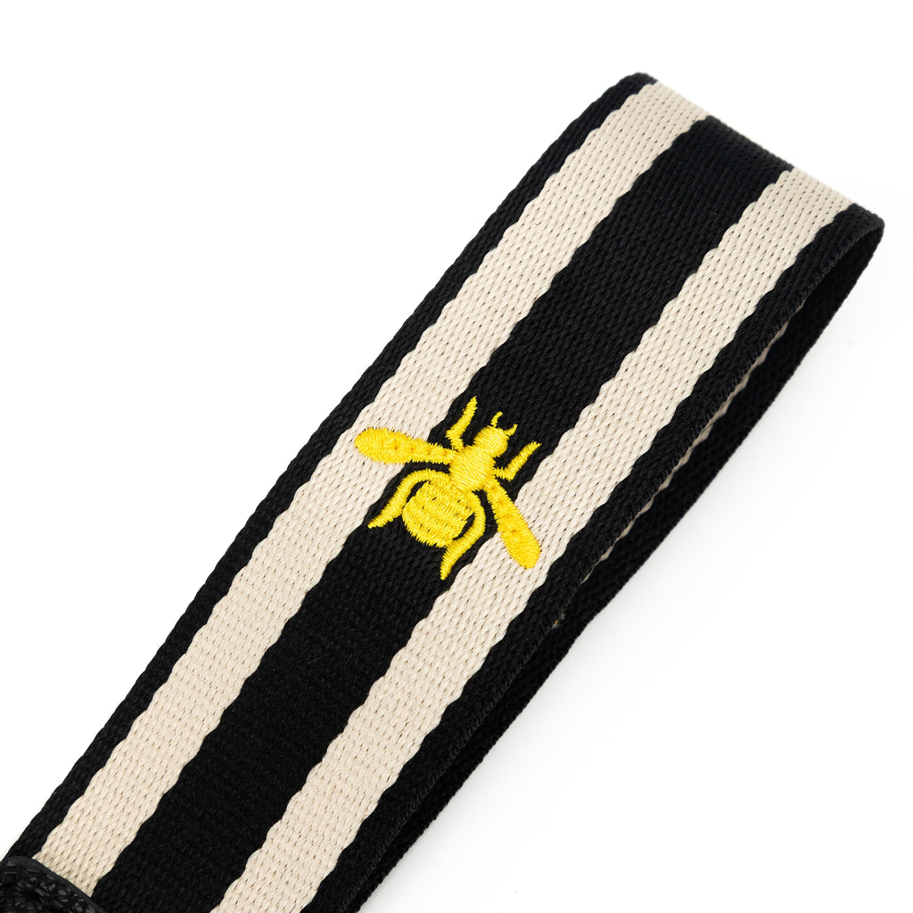 Bee Strap Wristlet - Black & White