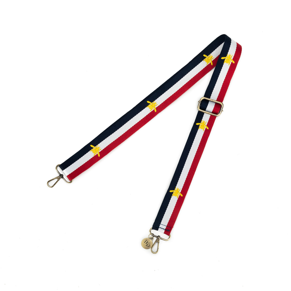 Bee Cotton Interchangeable Crossbody Strap Red and Navy | Black Caviar ...