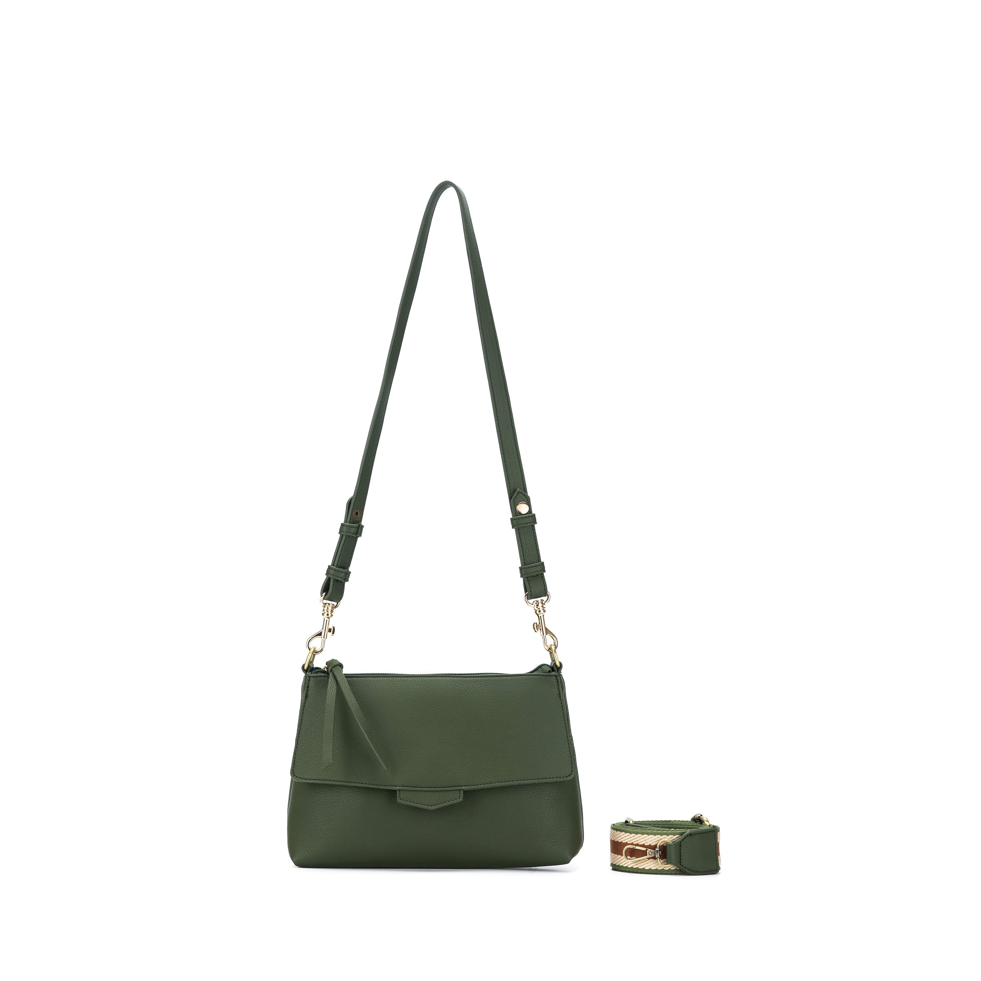 Alessia  Dark Olive Crossbody Bag