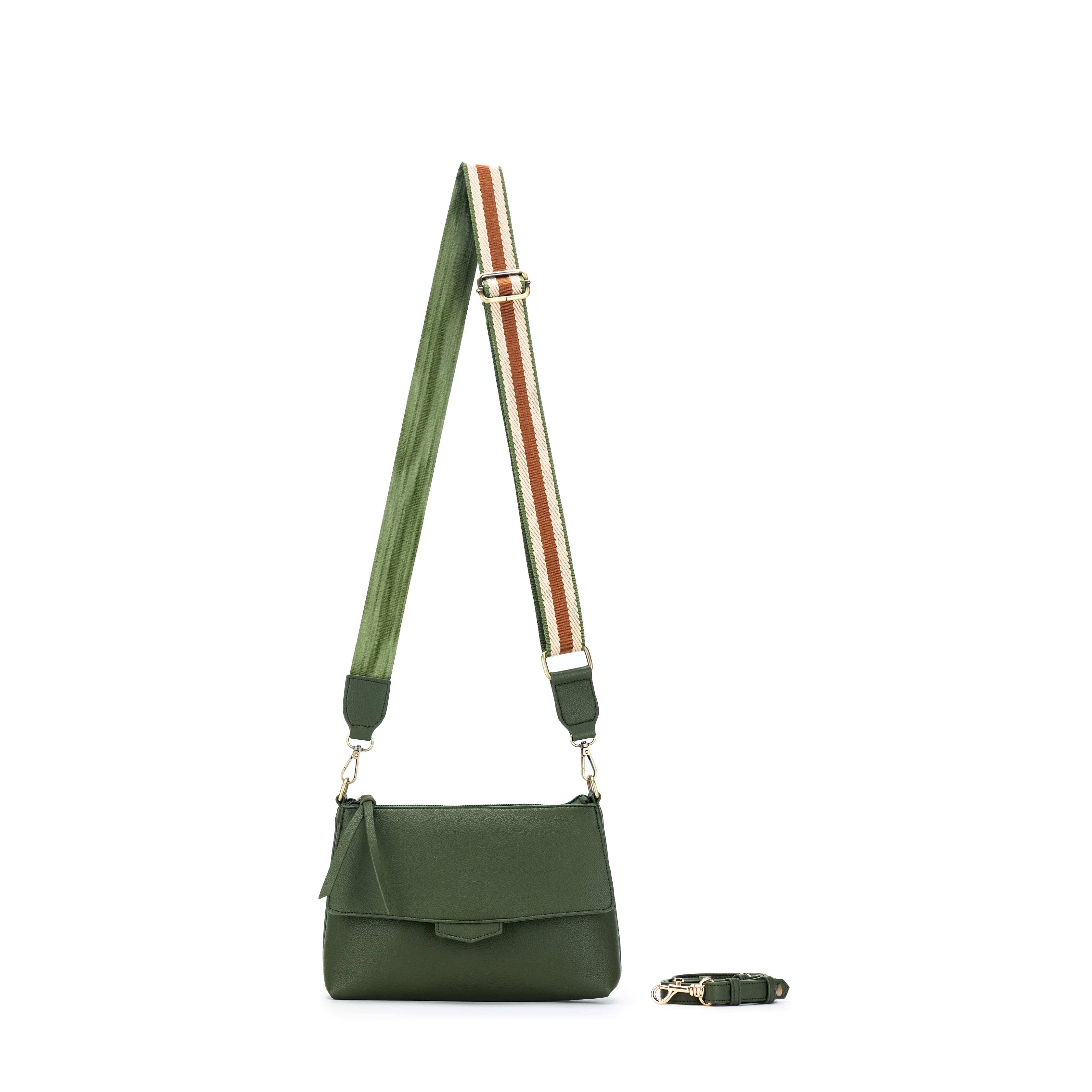 Alessia  Dark Olive Crossbody Bag