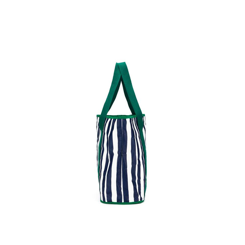Sabbia Beach Bags Small Green Stripe