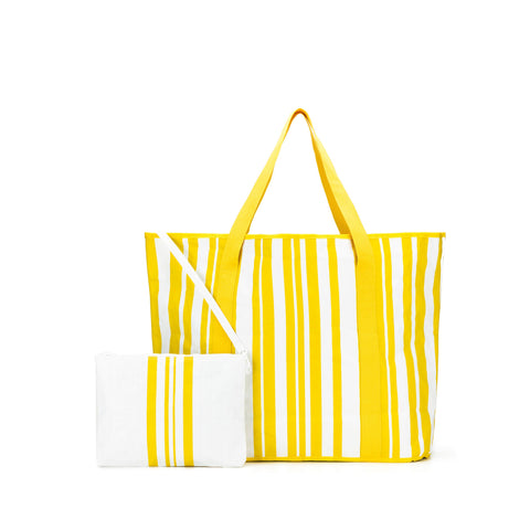 Sabbia Beach Bags Small Yellow Stripe