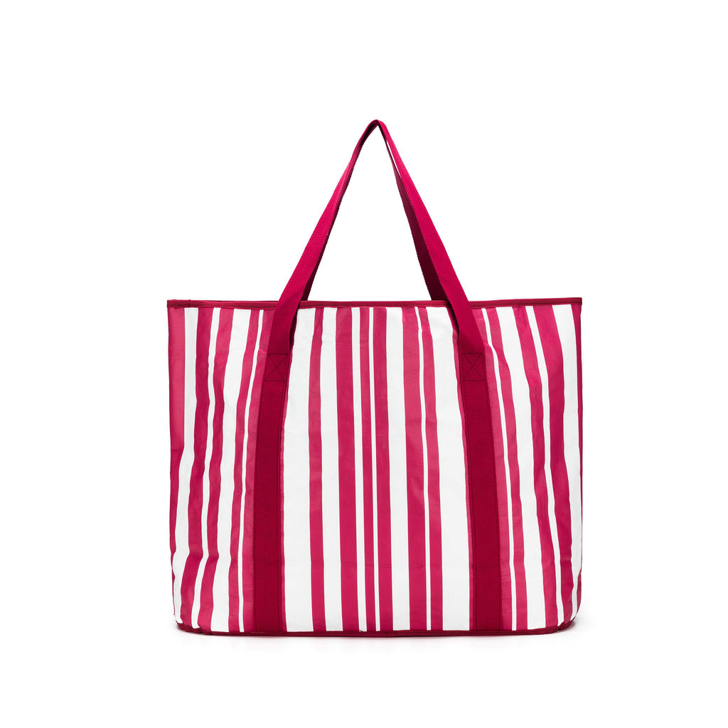 Sabbia Beach Bags Large Pink Stripe