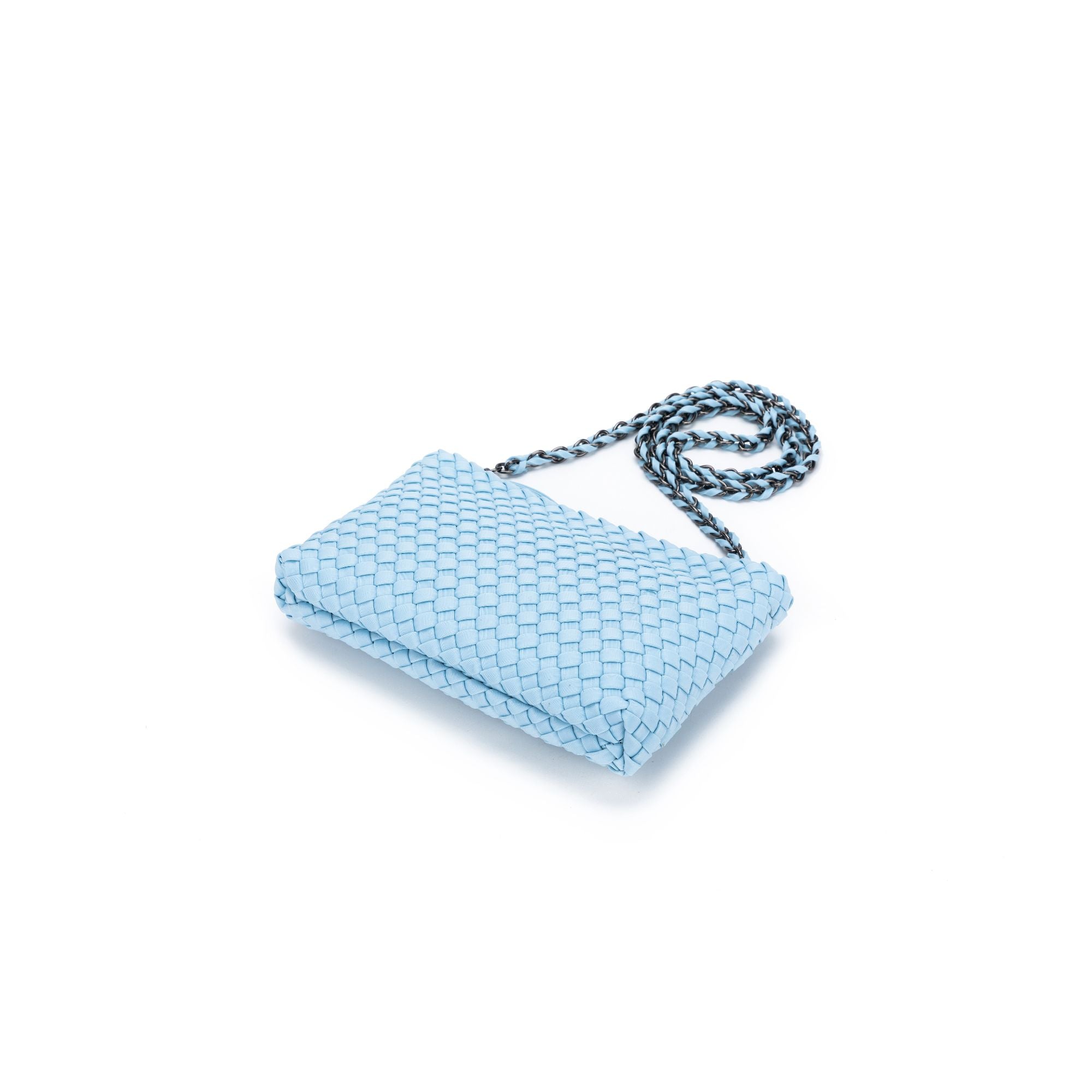 Aria Baby Blue Clutch Crossbody Bag