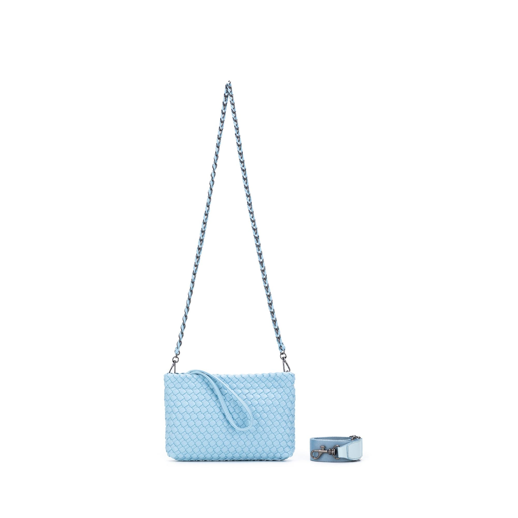 Aria Baby Blue Clutch Crossbody Bag