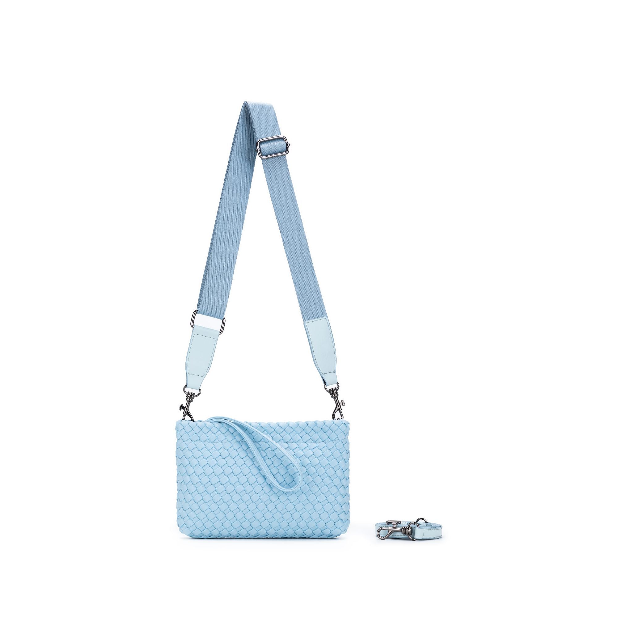 Aria Baby Blue Clutch Crossbody Bag