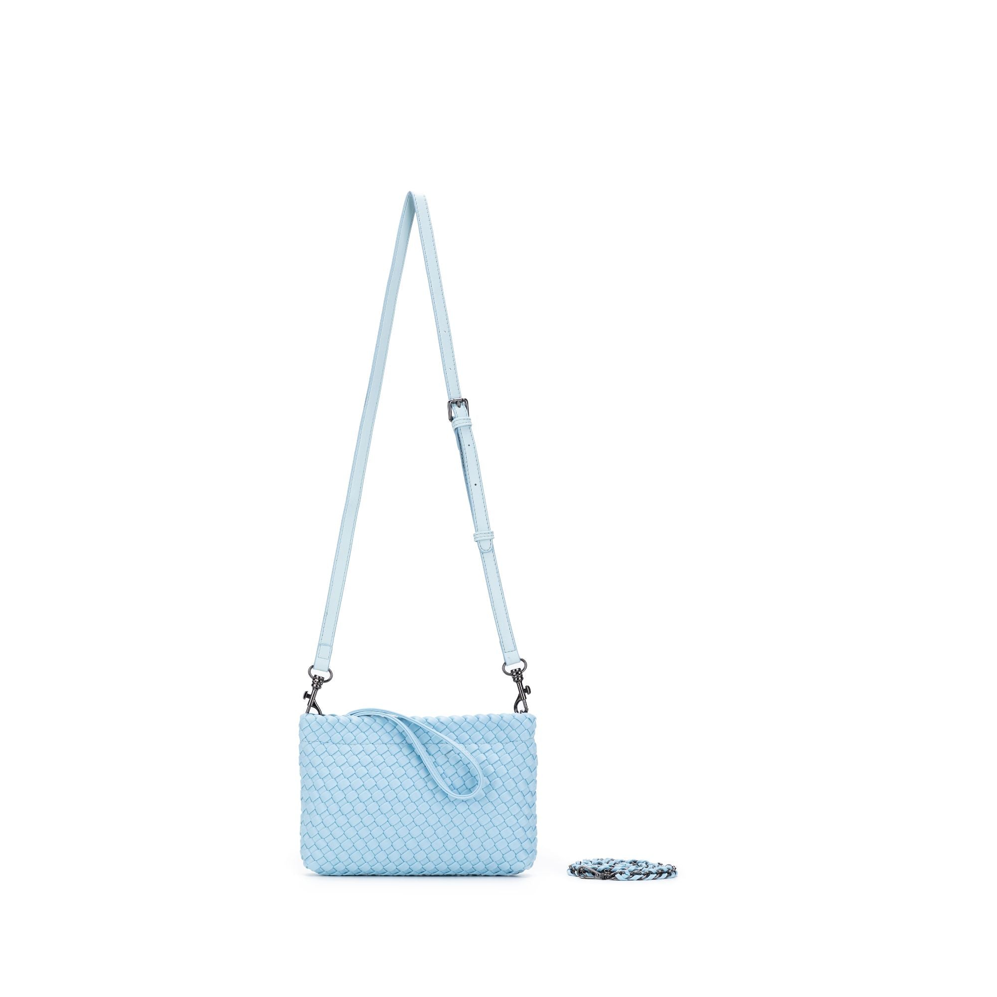 Aria Baby Blue Clutch Crossbody Bag