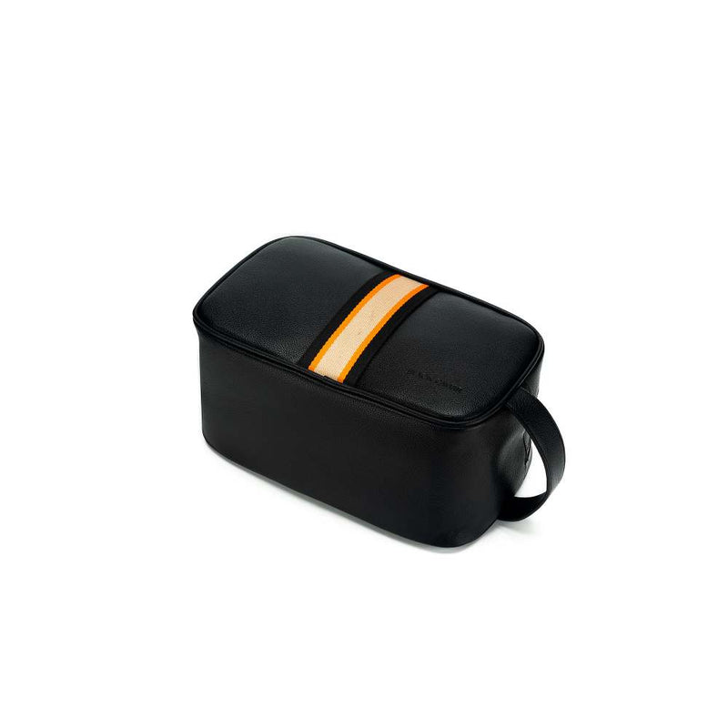 Hugo  Wash Bag Black & Orange Stripe