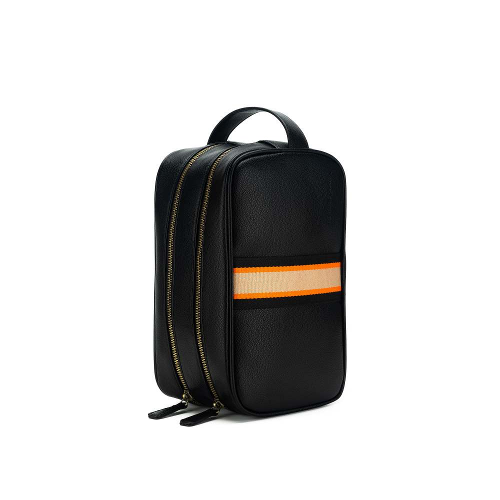 Hugo  Wash Bag Black & Orange Stripe