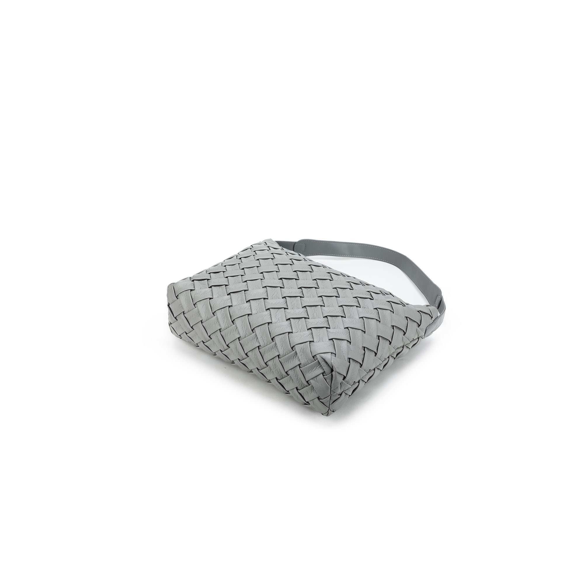 Raquel Grey 2 Piece Woven Shoulder Bag